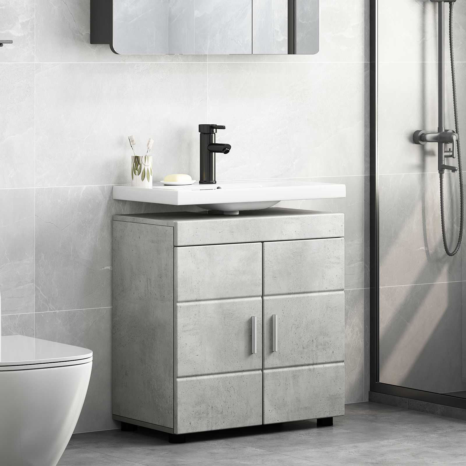 Badezimmermöbel-Set TULUM 2 pcs Weiß 60 x 34 x 63 cm