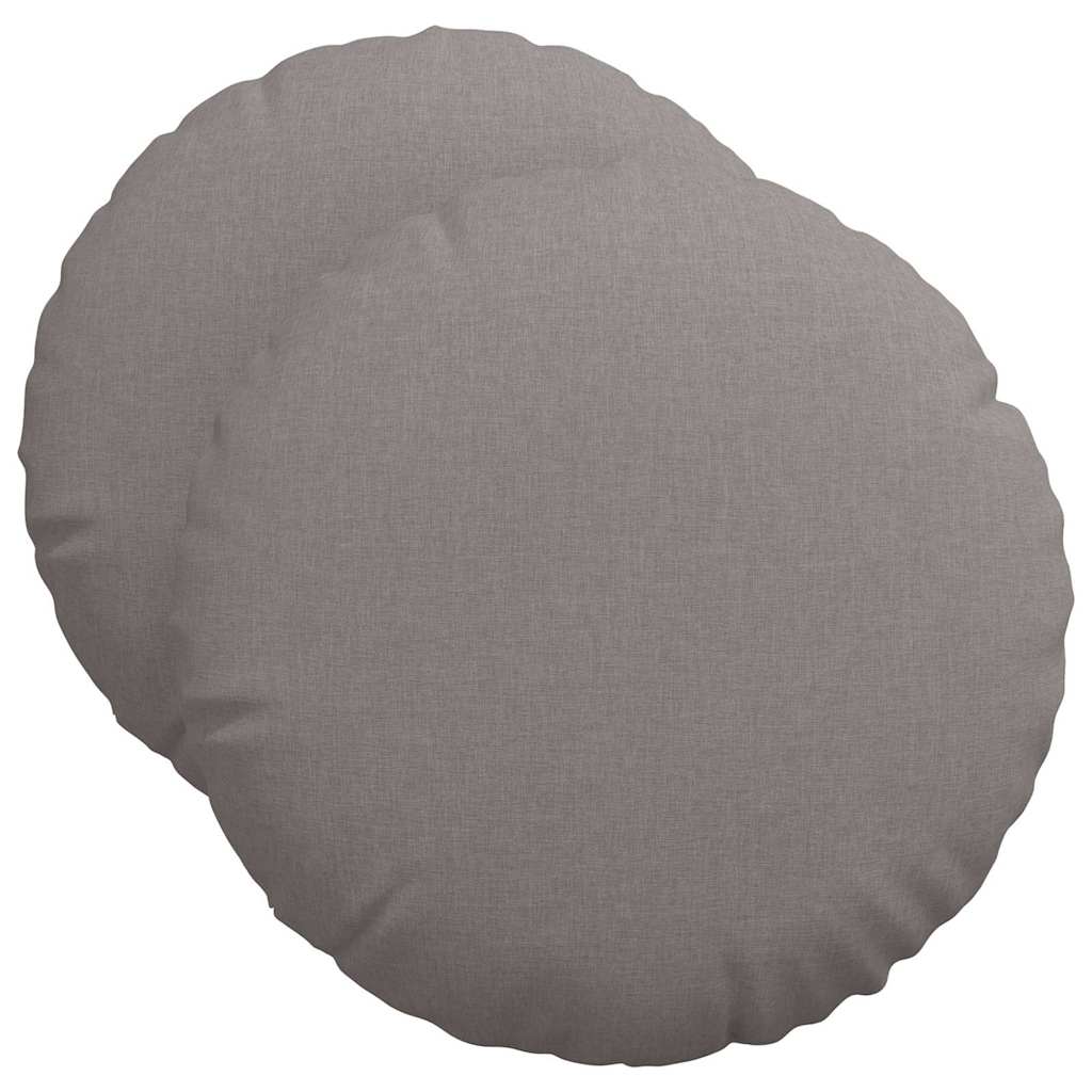 Sitzkissen 2 pcs Hellgrau Ø30 x 13 cm Stoff