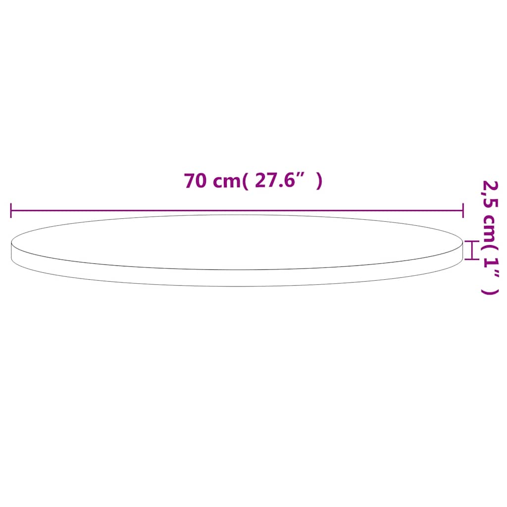 Tischplatte Ø30x1,5 cm Rund Massivholz Buche