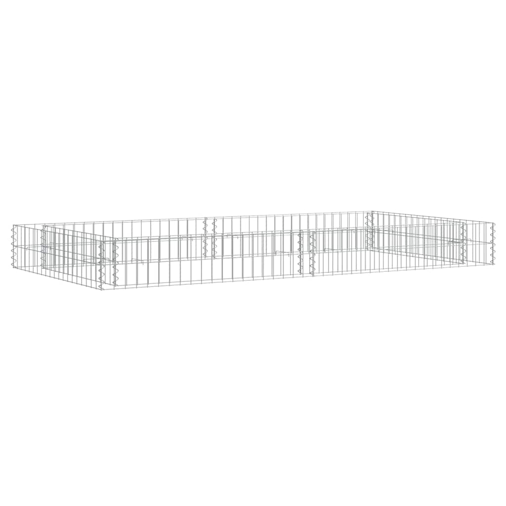 Gabionen-Hochbeet Verzinkter Stahl 100x100x20 cm