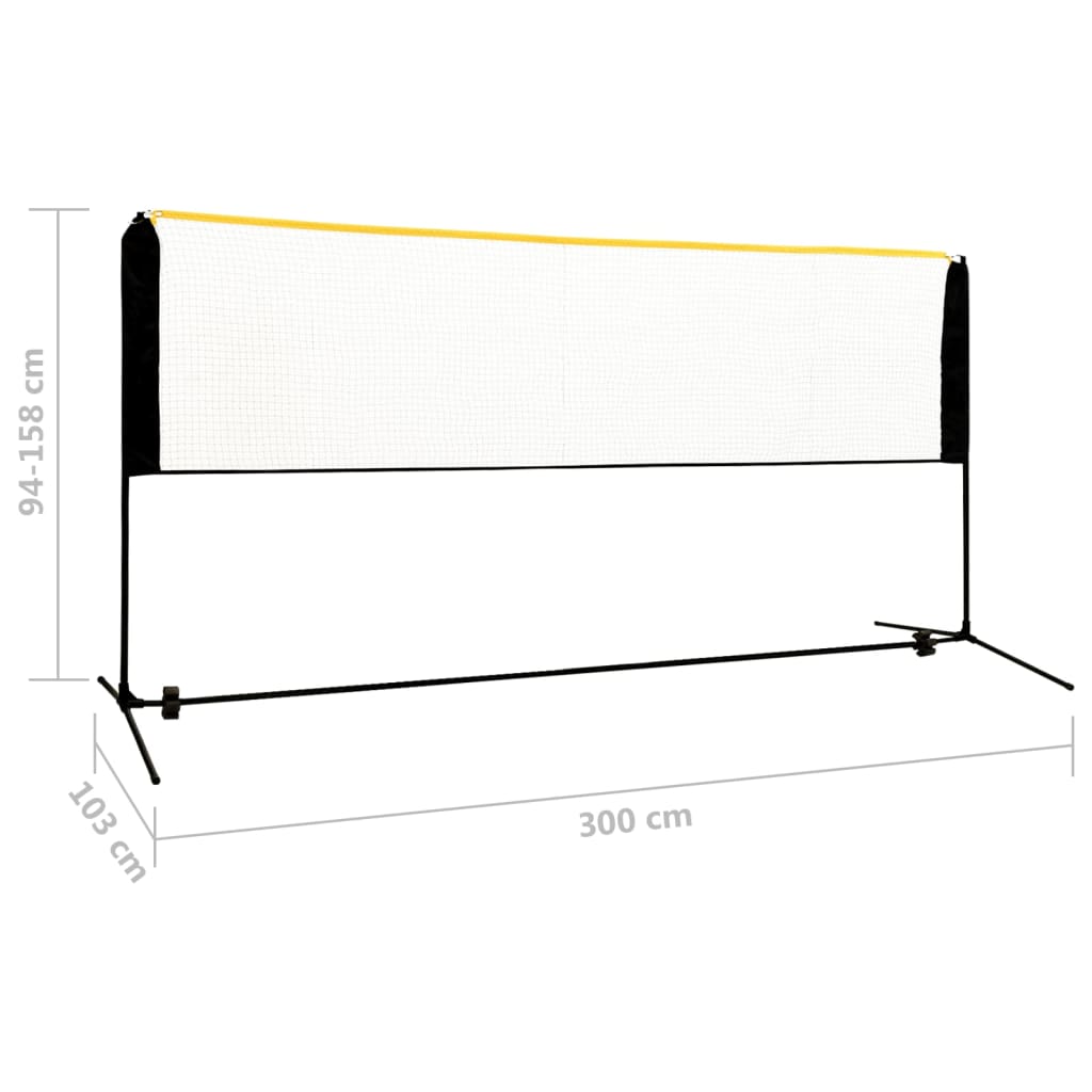Badmintonnetz Verstellbar 500x103x94-158 cm Metall
