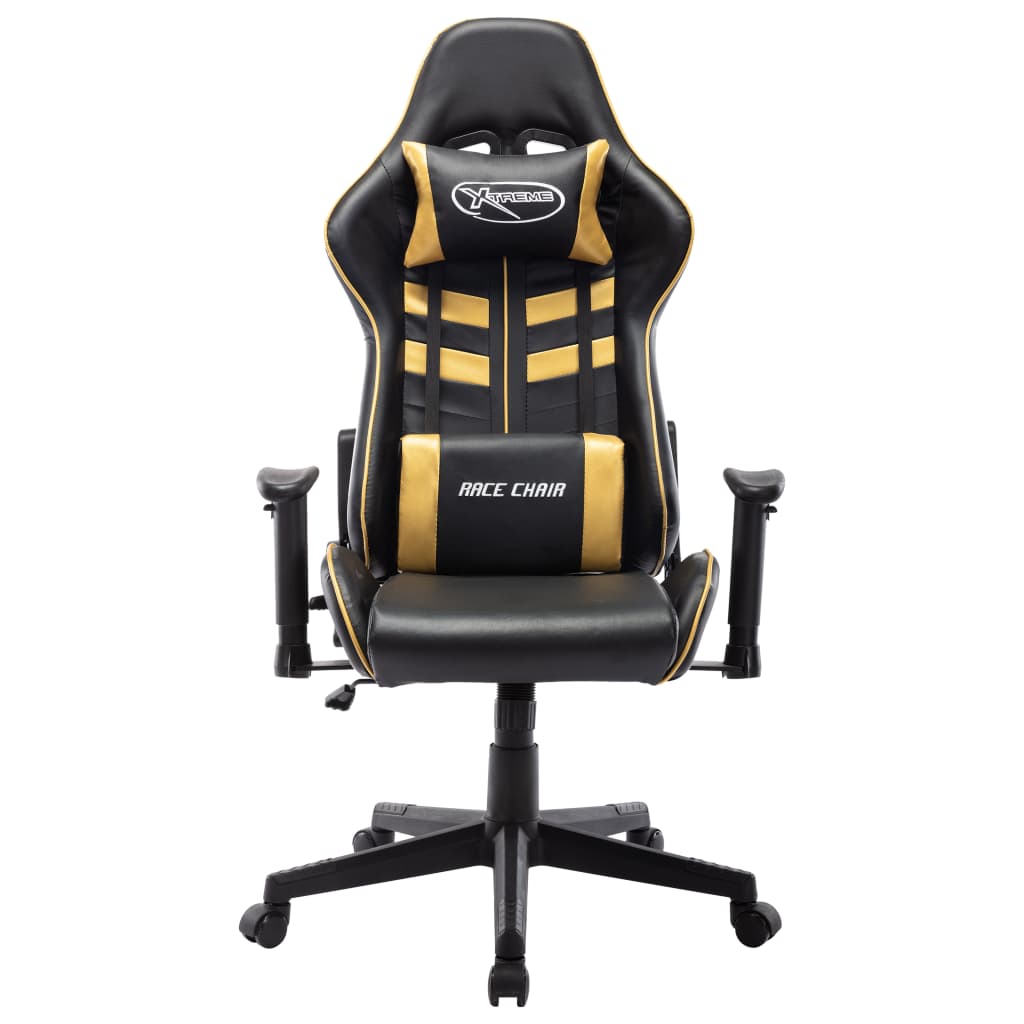 Gaming-Stuhl Schwarz und Blau Kunstleder
