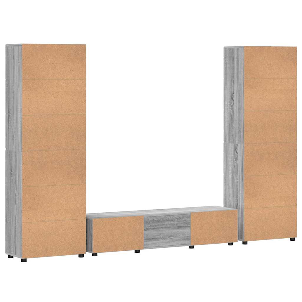 Highboard mit Regal FLORIN Weiß 60 x 35 x 182 cm Holzwerkstoff