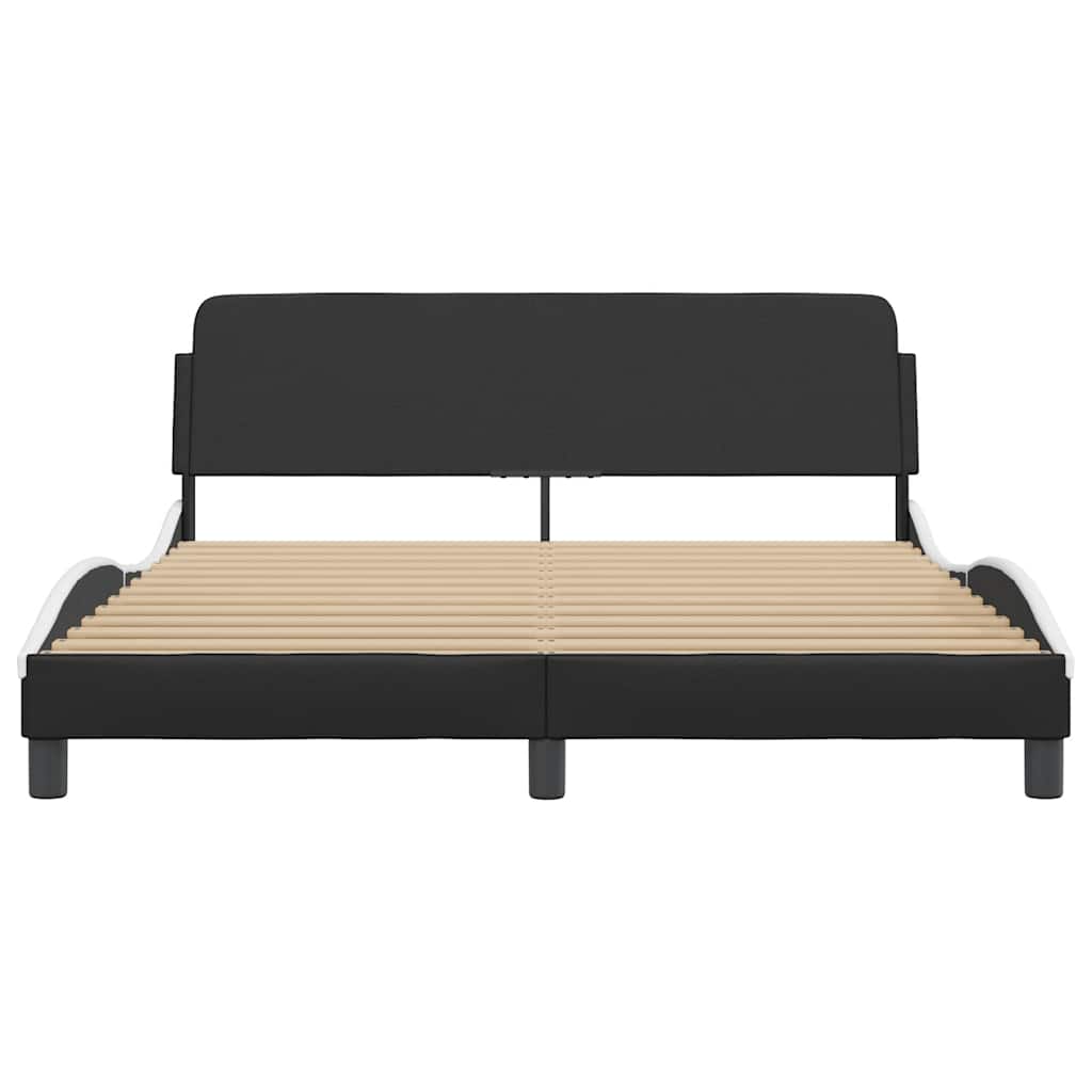 Bettgestell "Dover" Schwarz 100x190 cm Kunstleder
