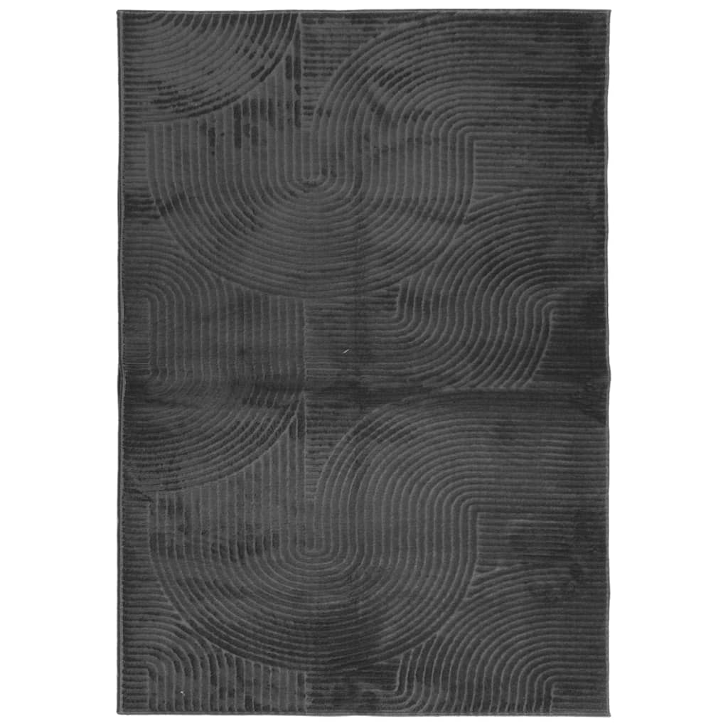 Teppich IZA Kurzflor Skandi-Stil Anthrazit 80x150 cm