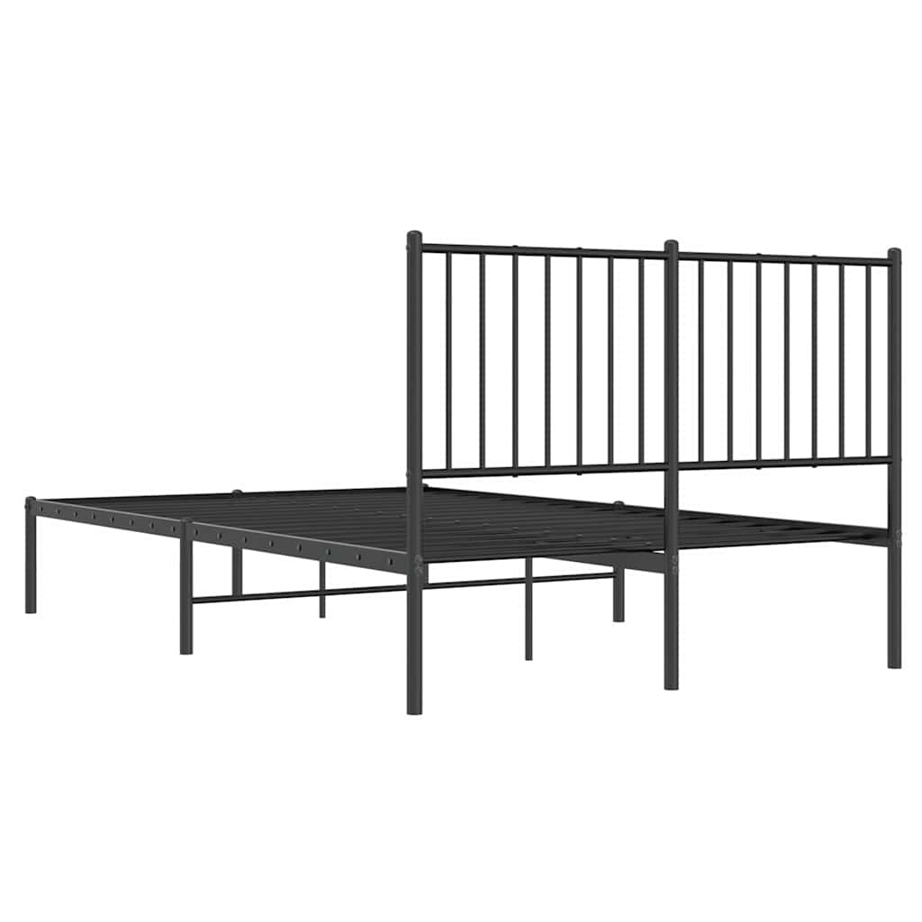 Bettgestell Metall Schwarz 75x190 cm