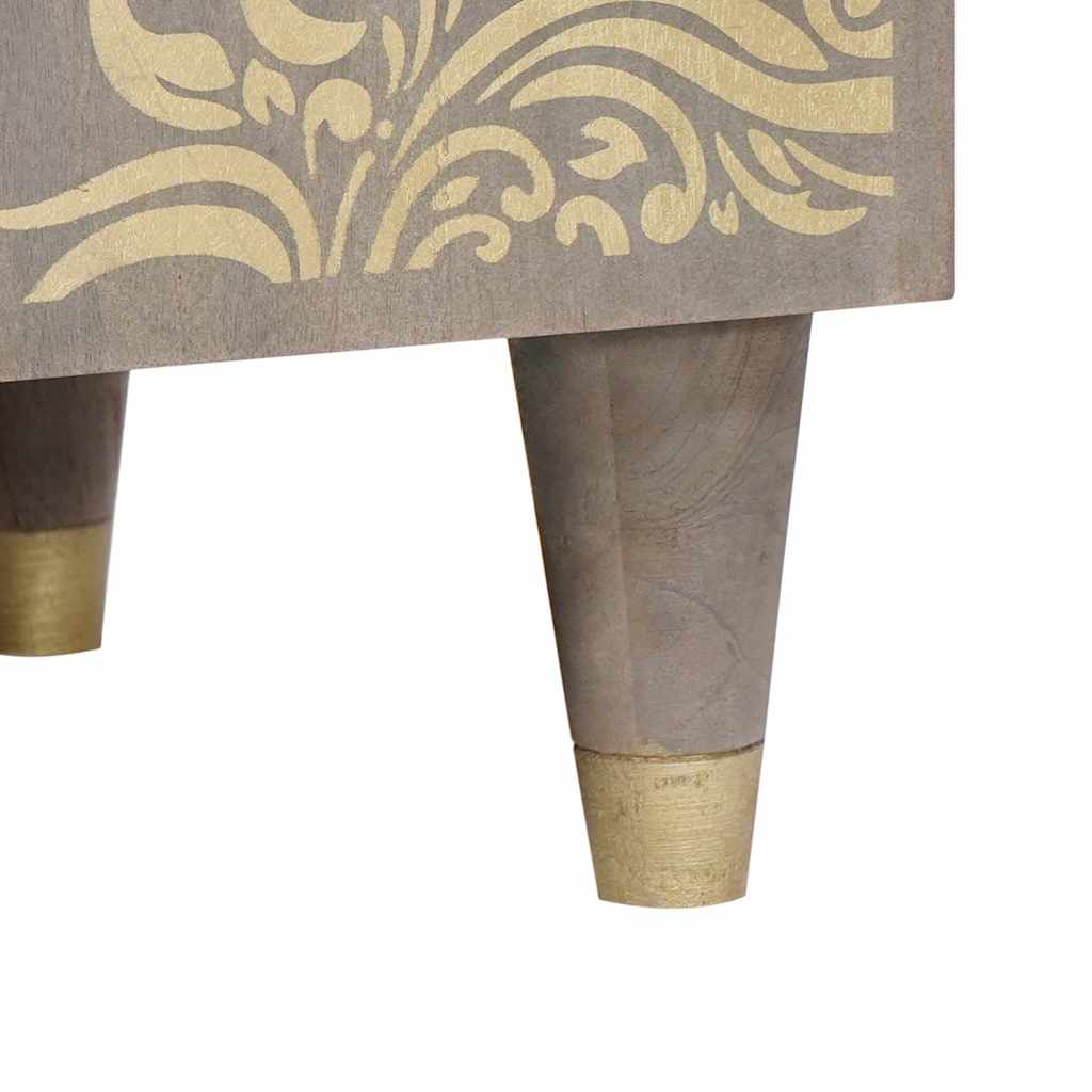 Sideboard mit Regal Braun 60 x 33 x 75 cm Massivholz Mango