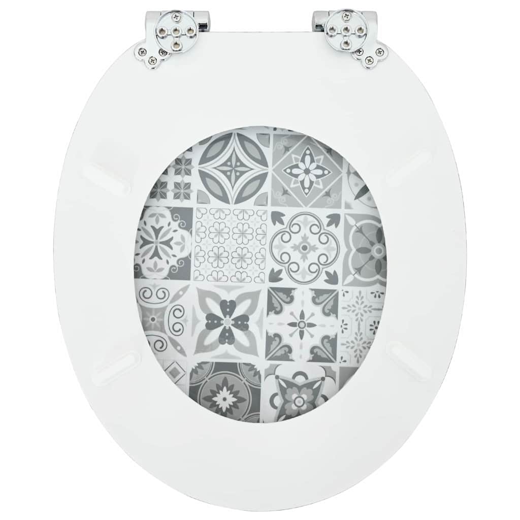 Toilettensitz MDF Deckel Schlichtes Design Weiß