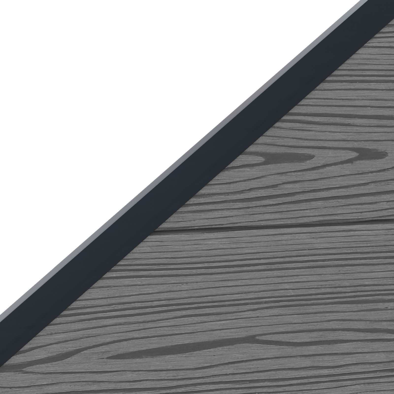 Zaunelement WPC 180x186 cm Schwarz