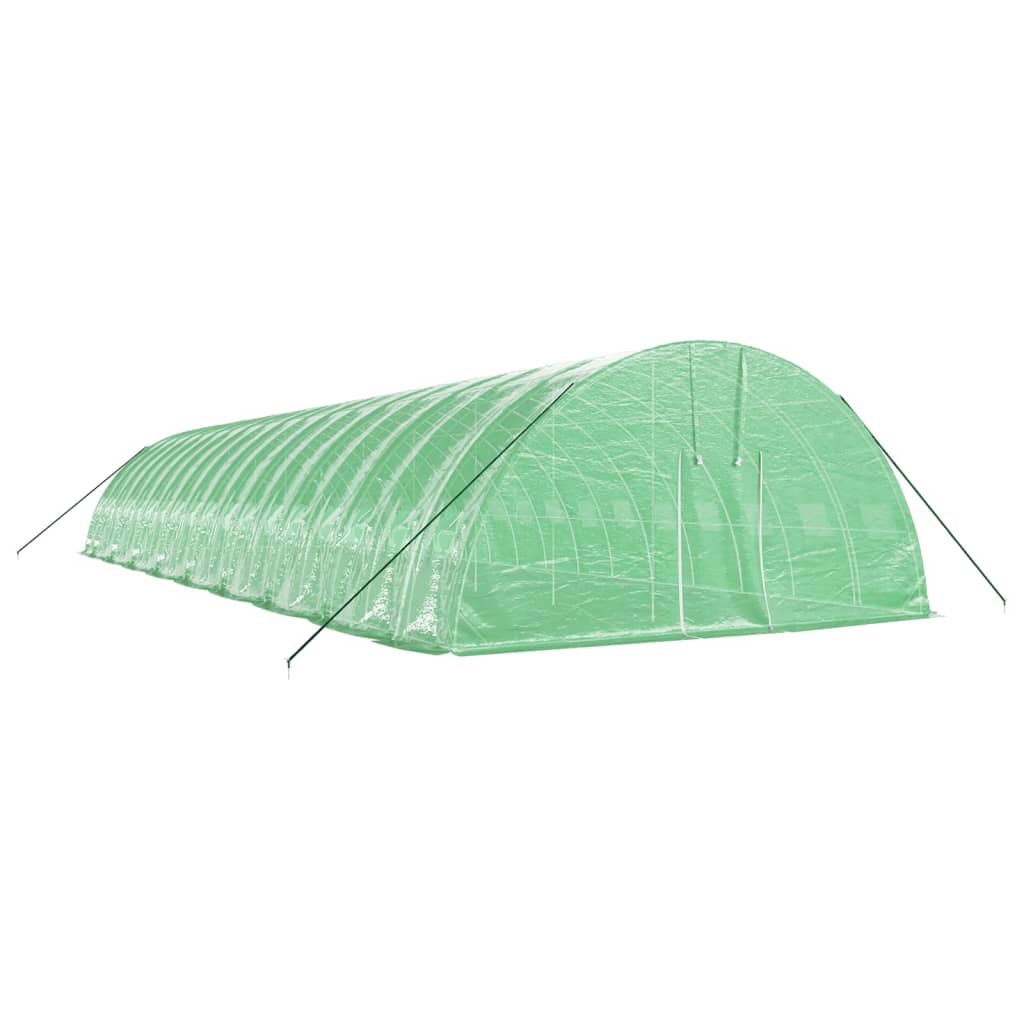 Gewächshaus mit Stahlrahmen Grün 24 m² 6x4x2,85 m