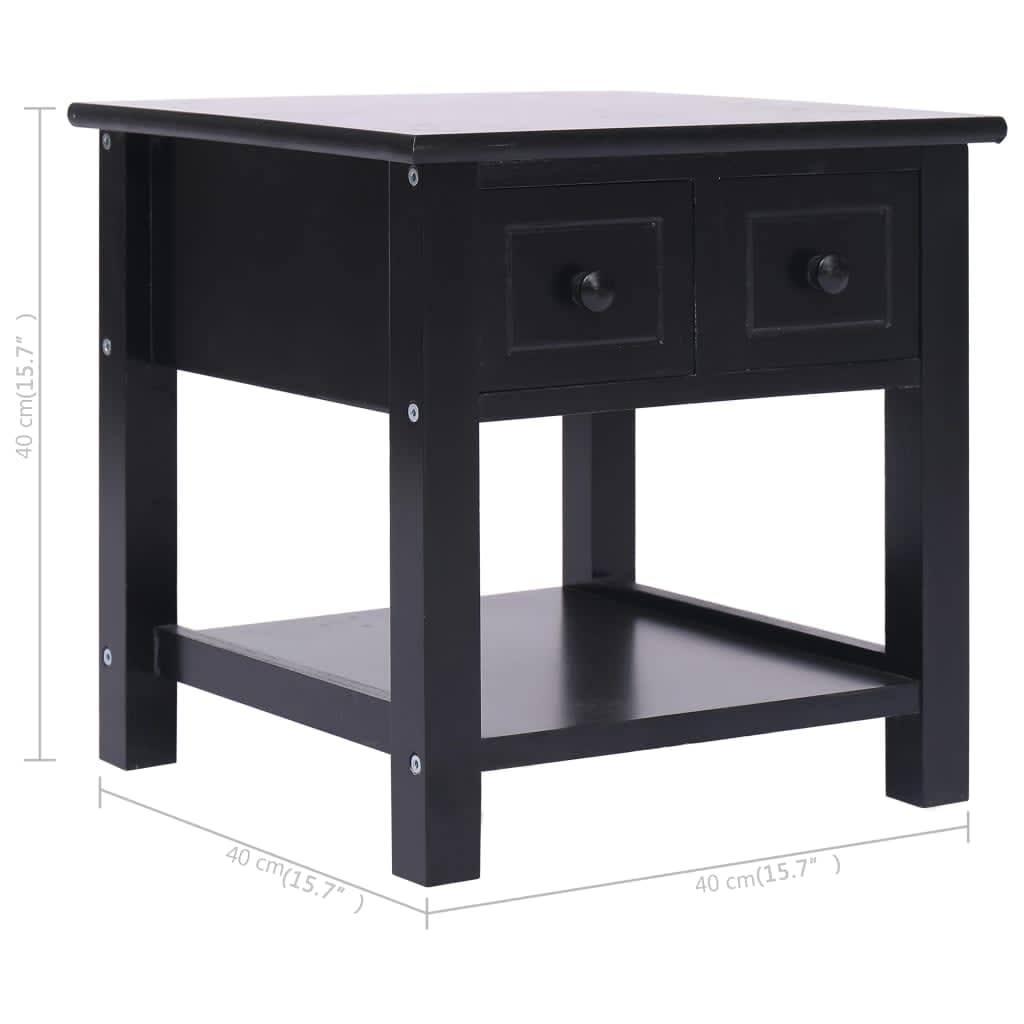 Beistelltisch Grau 40×40×40 cm Paulownia Holz