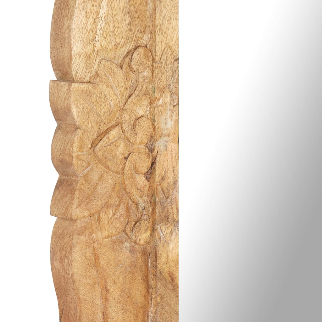 Spiegel Weiß 80x50 cm Mango Massivholz
