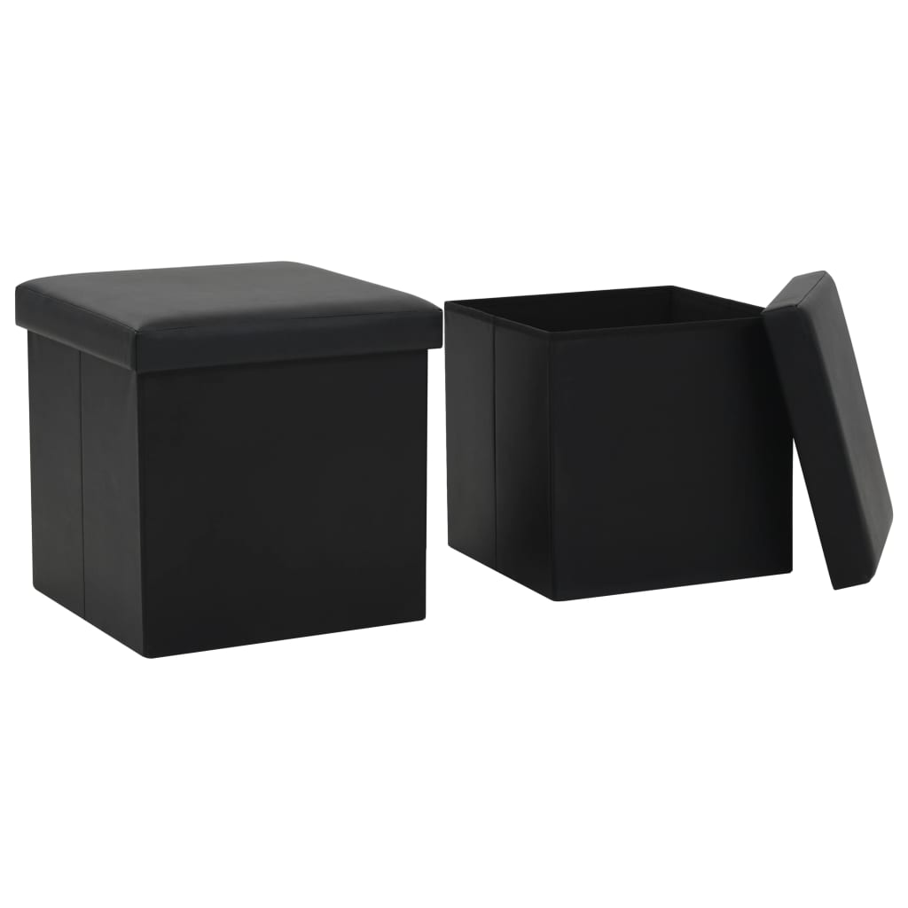 Hocker mit Stauraum Braun PVC