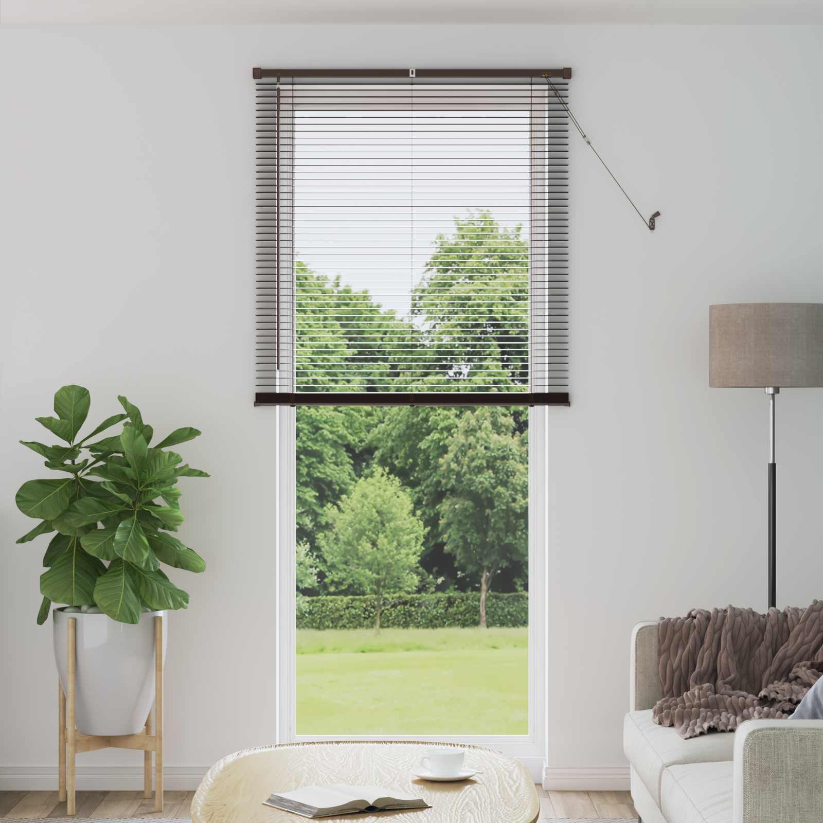 Jalousie Silber Grau 150 x 40 cm 25 mm PVC