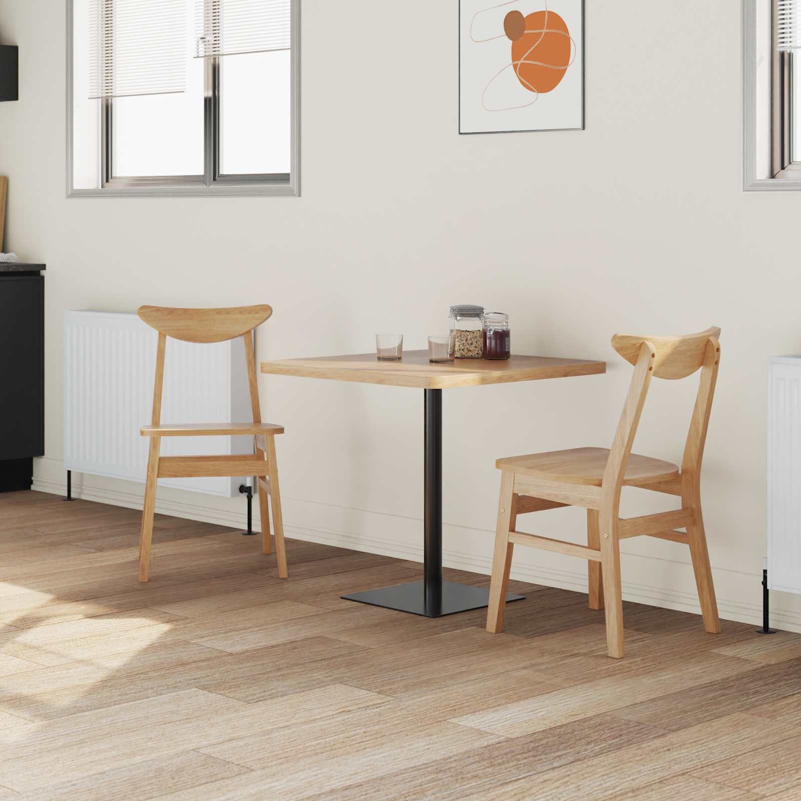 Esszimmerstühle 2 pcs Hellbraun 42 x 47.5 x 81 cm