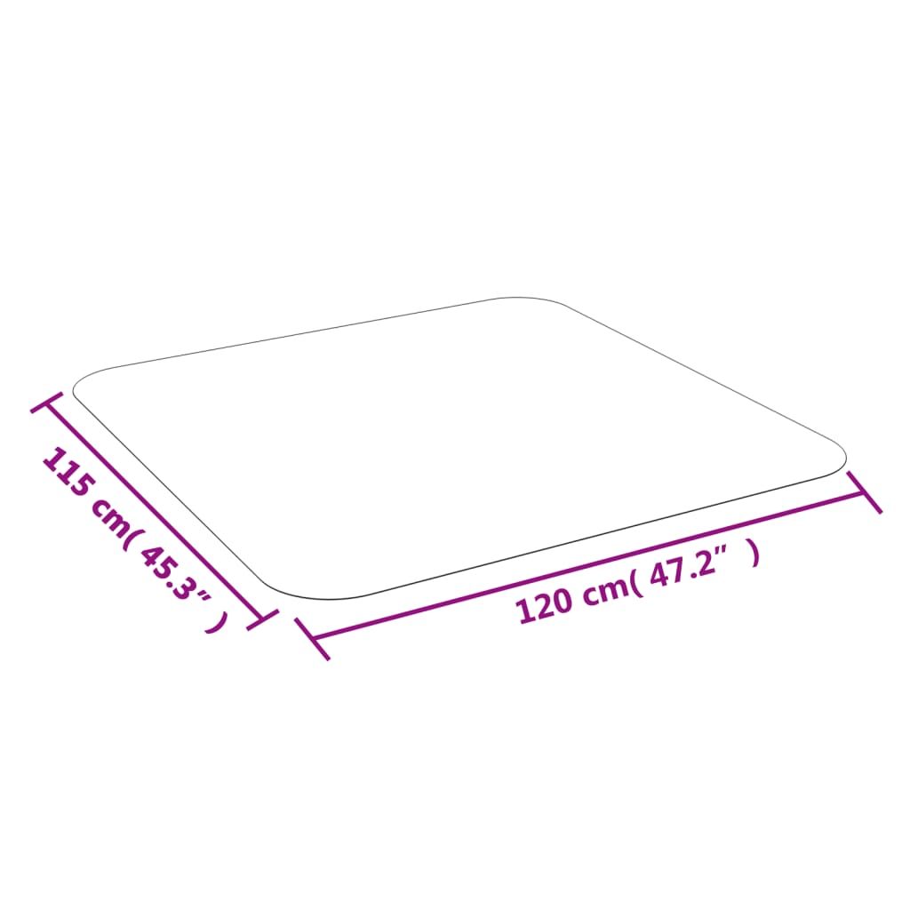Bodenschutzmatte für Laminat oder Teppich 90x90 cm