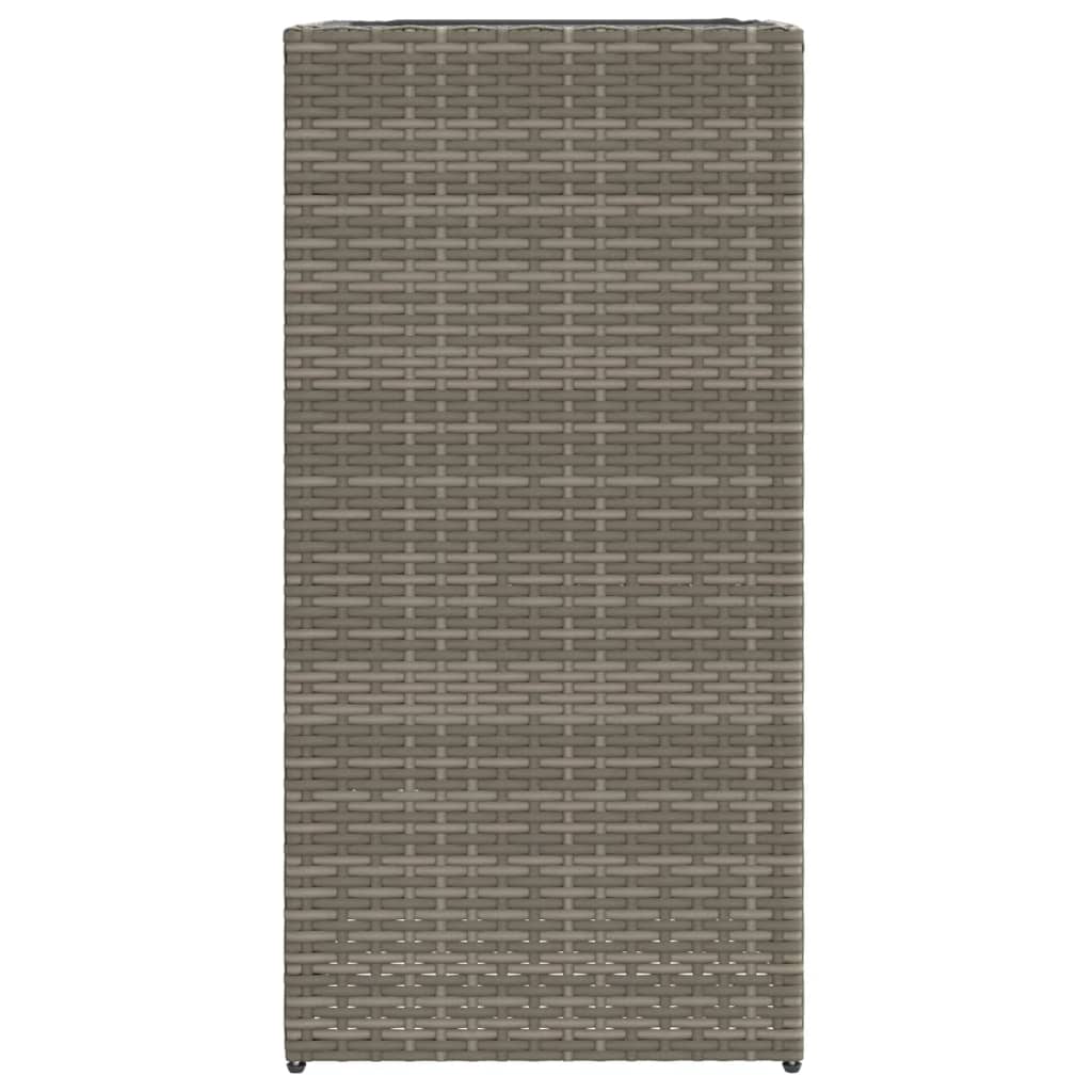Pflanzkübel 2 Stk. Schwarz 40x40x80 cm Poly Rattan