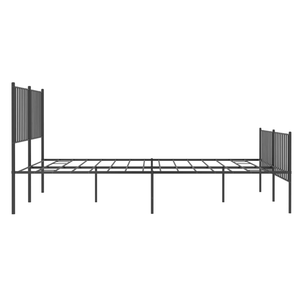Bettgestell Metall Schwarz 75x190 cm