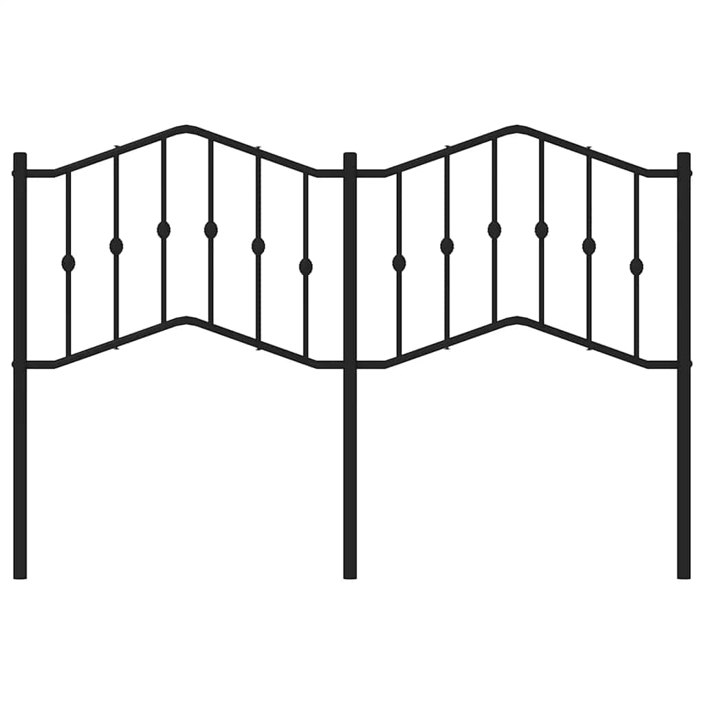 Ersatz-Kopfteil Metall Schwarz 90 cm