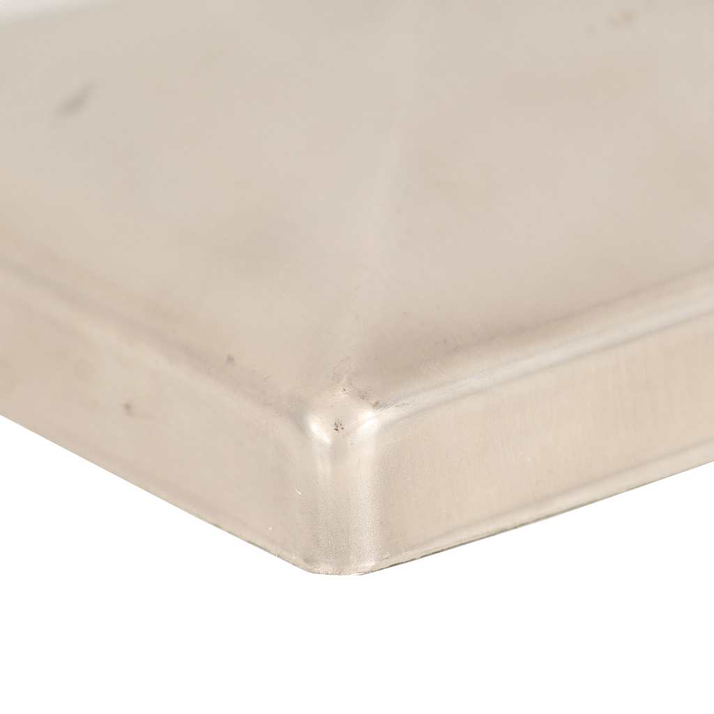 Pfostenkappen 6 Stk. Pyramide Edelstahl 91 x 91 mm