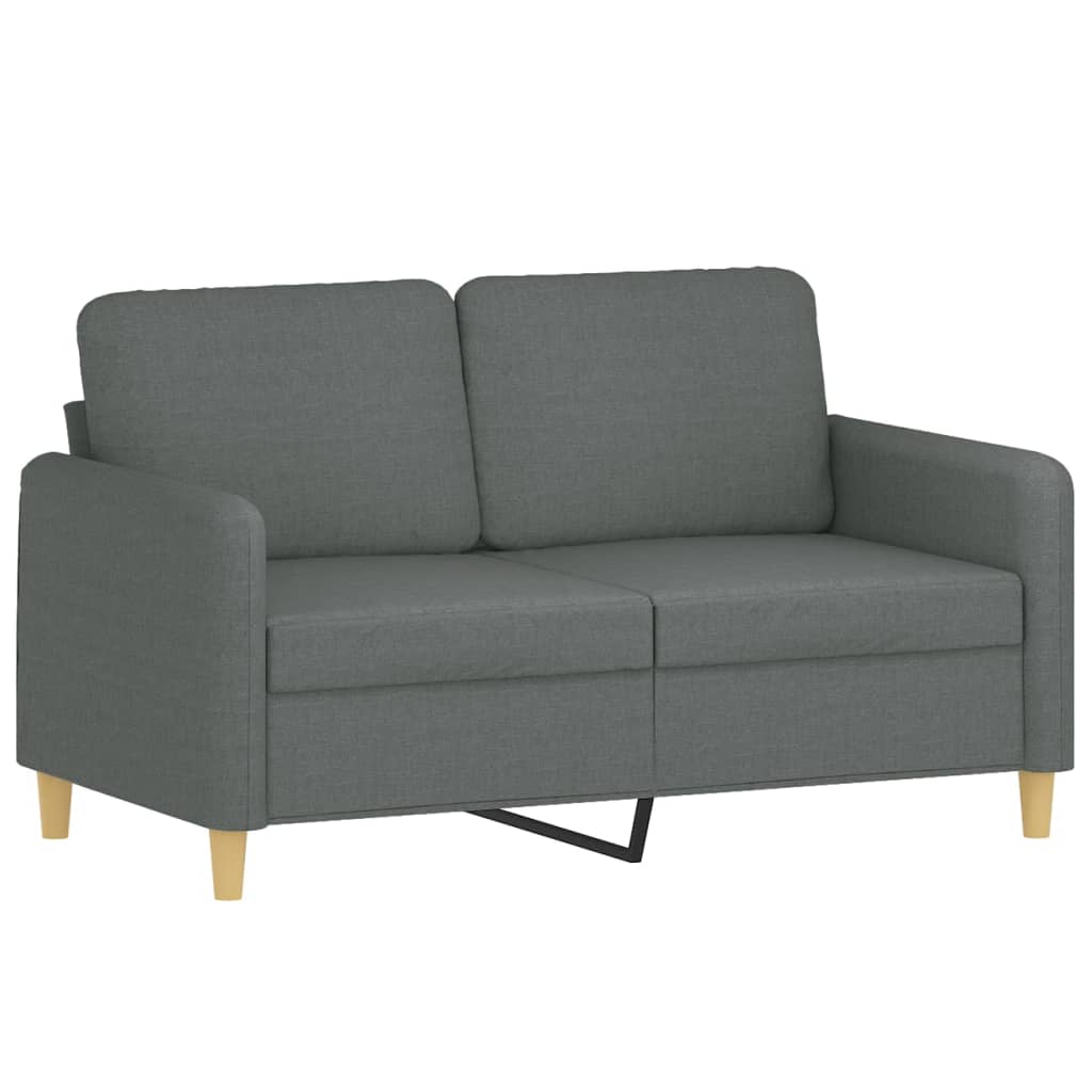 4-tlg. Sofagarnitur mit Kissen Braun Stoff