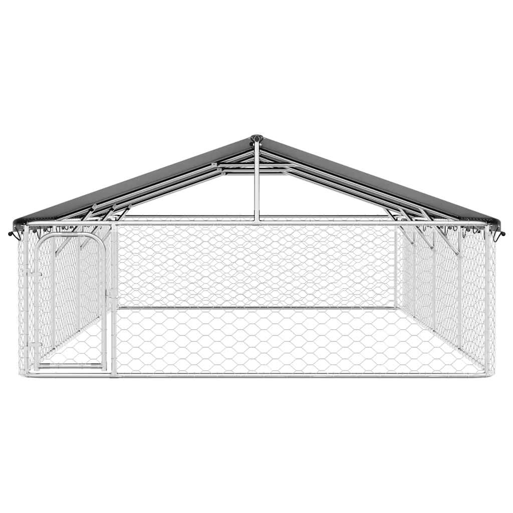 Outdoor-Hundezwinger mit Dach 400x200x150 cm