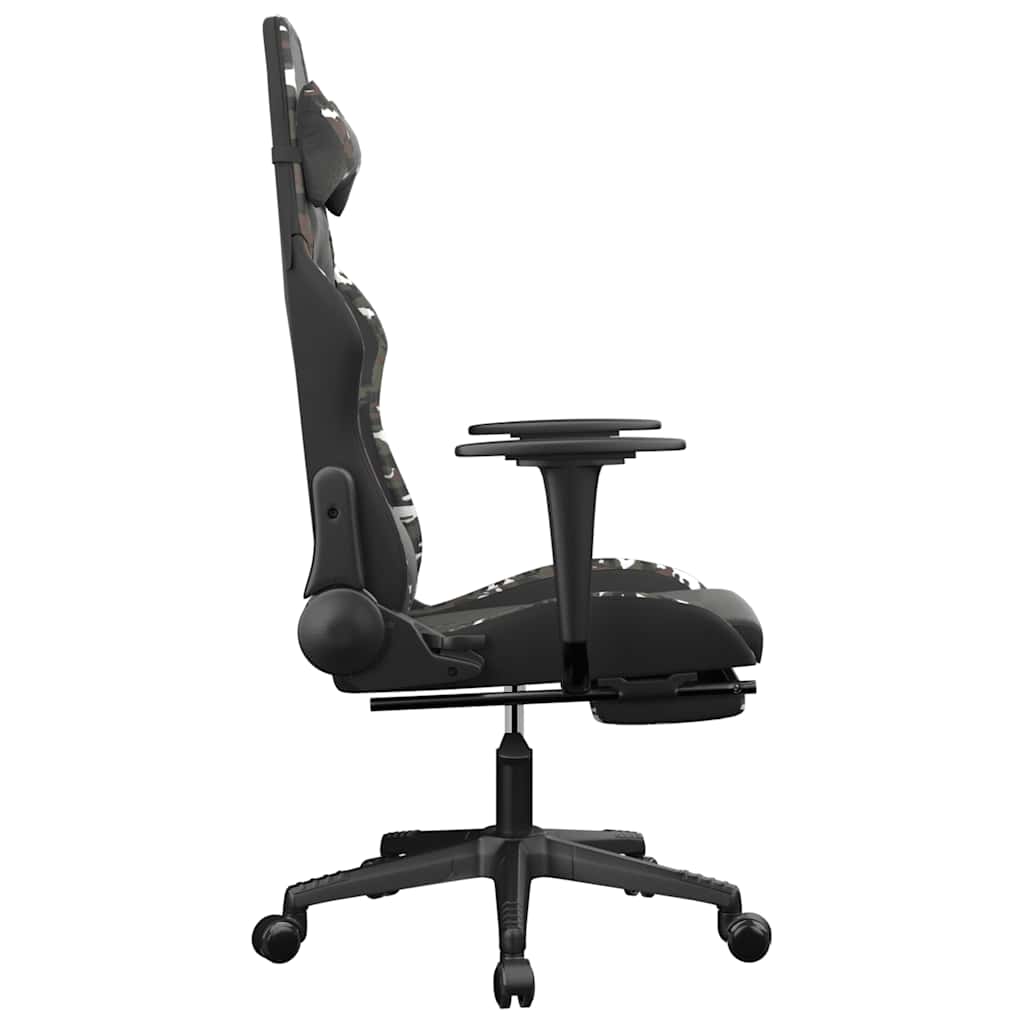 Gaming-Stuhl mit Massagefunktion Schwarz und Grün Kunstleder