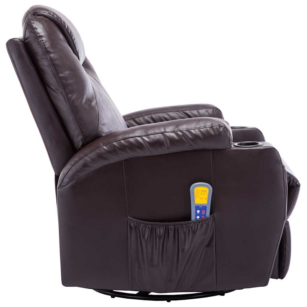 Massage-Schaukelsessel Schwarz Kunstleder