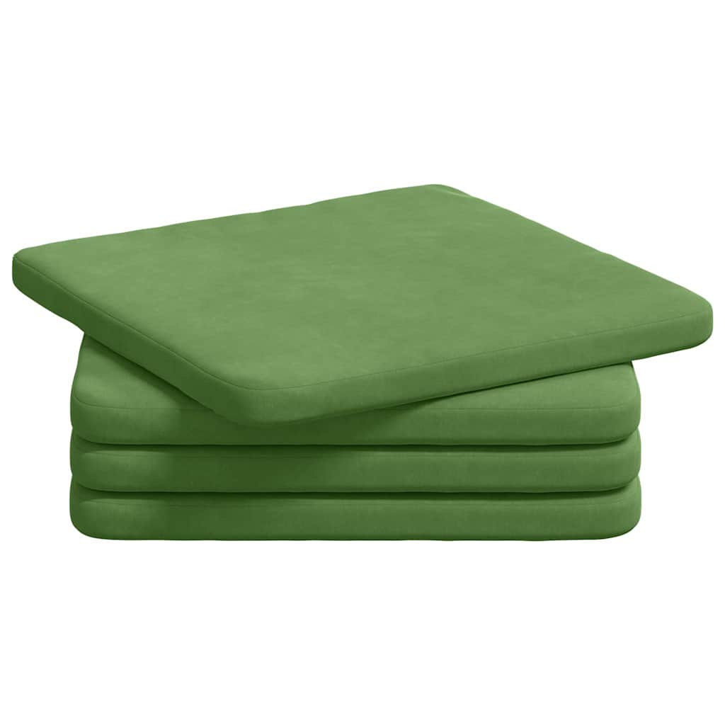 Sitzkissen 4 pcs Blau 40 x 40 x 3 cm Samt