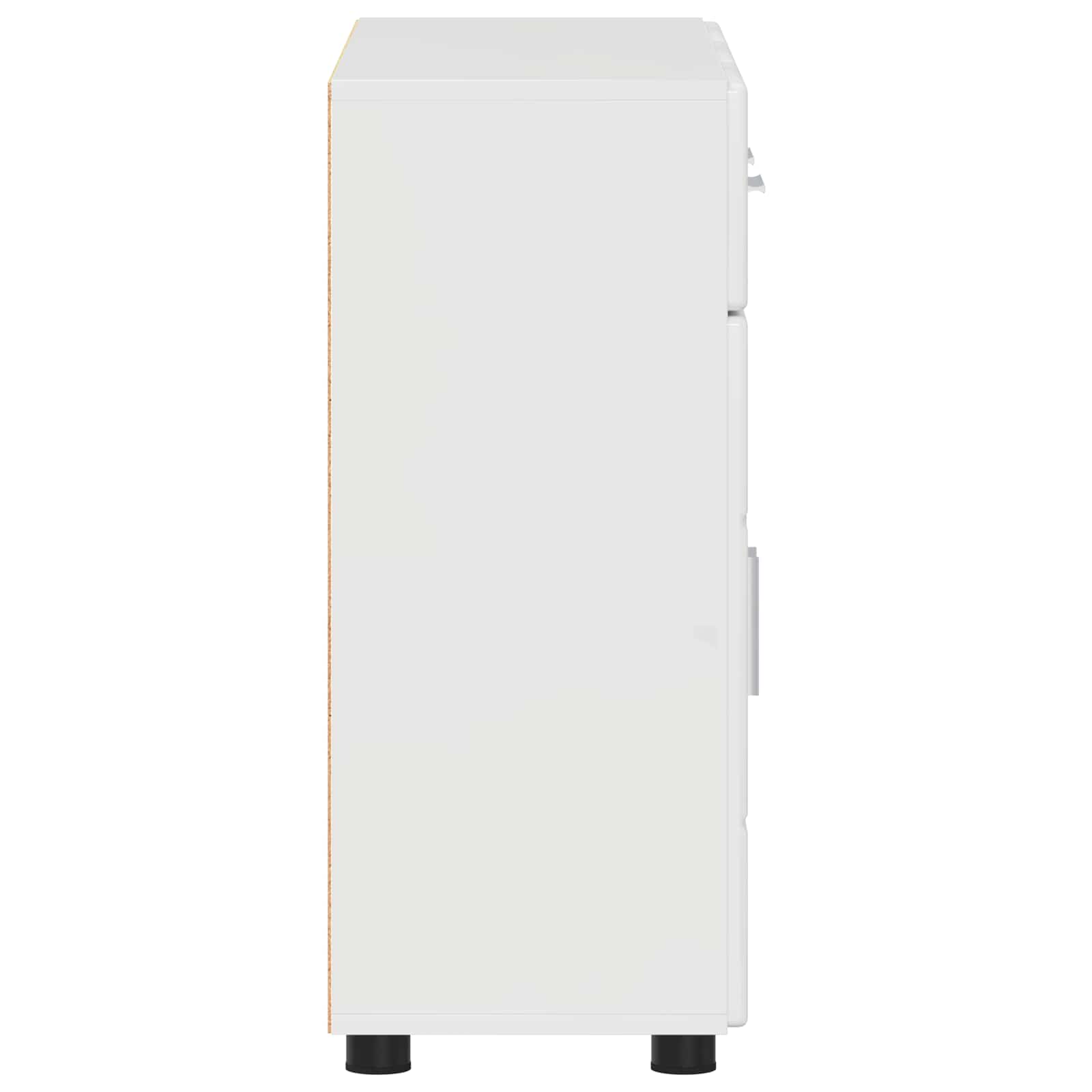 Highboard mit Regal FLORIN Weiß 60 x 35 x 182 cm Holzwerkstoff