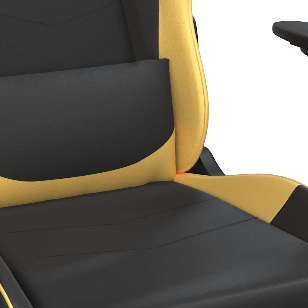 Gaming-Stuhl mit Massagefunktion Schwarz und Rot Kunstleder