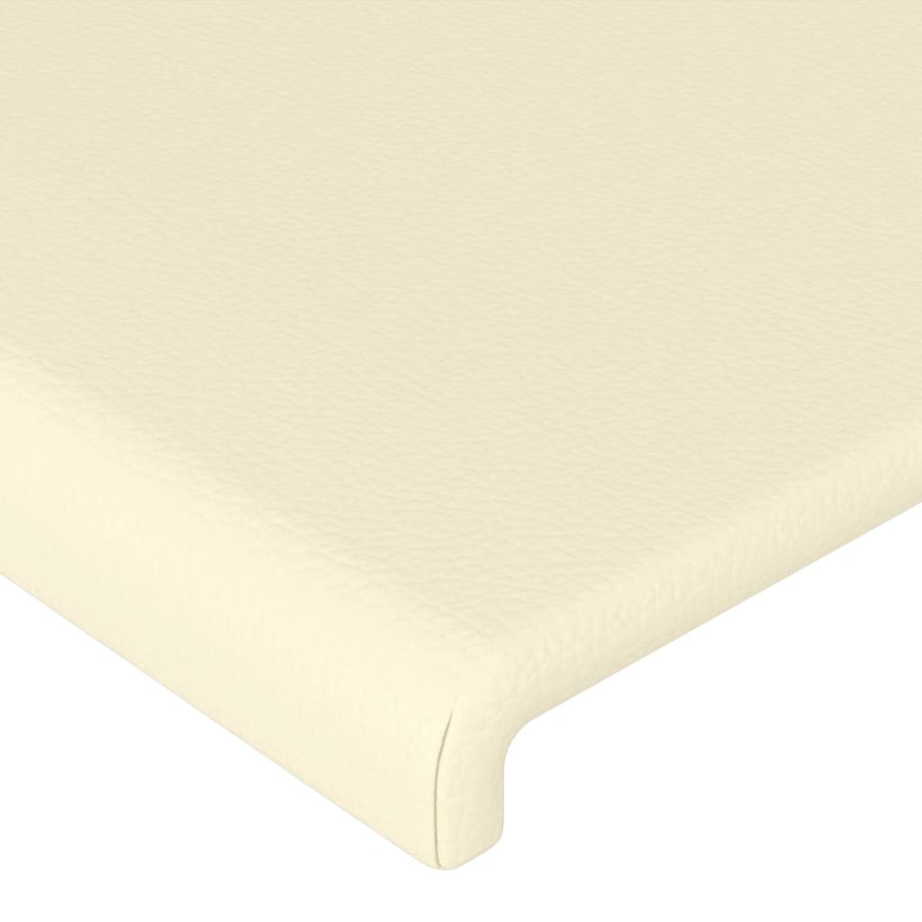 Kopfteil mit Ohren Creme 83x16x78/88 cm Kunstleder