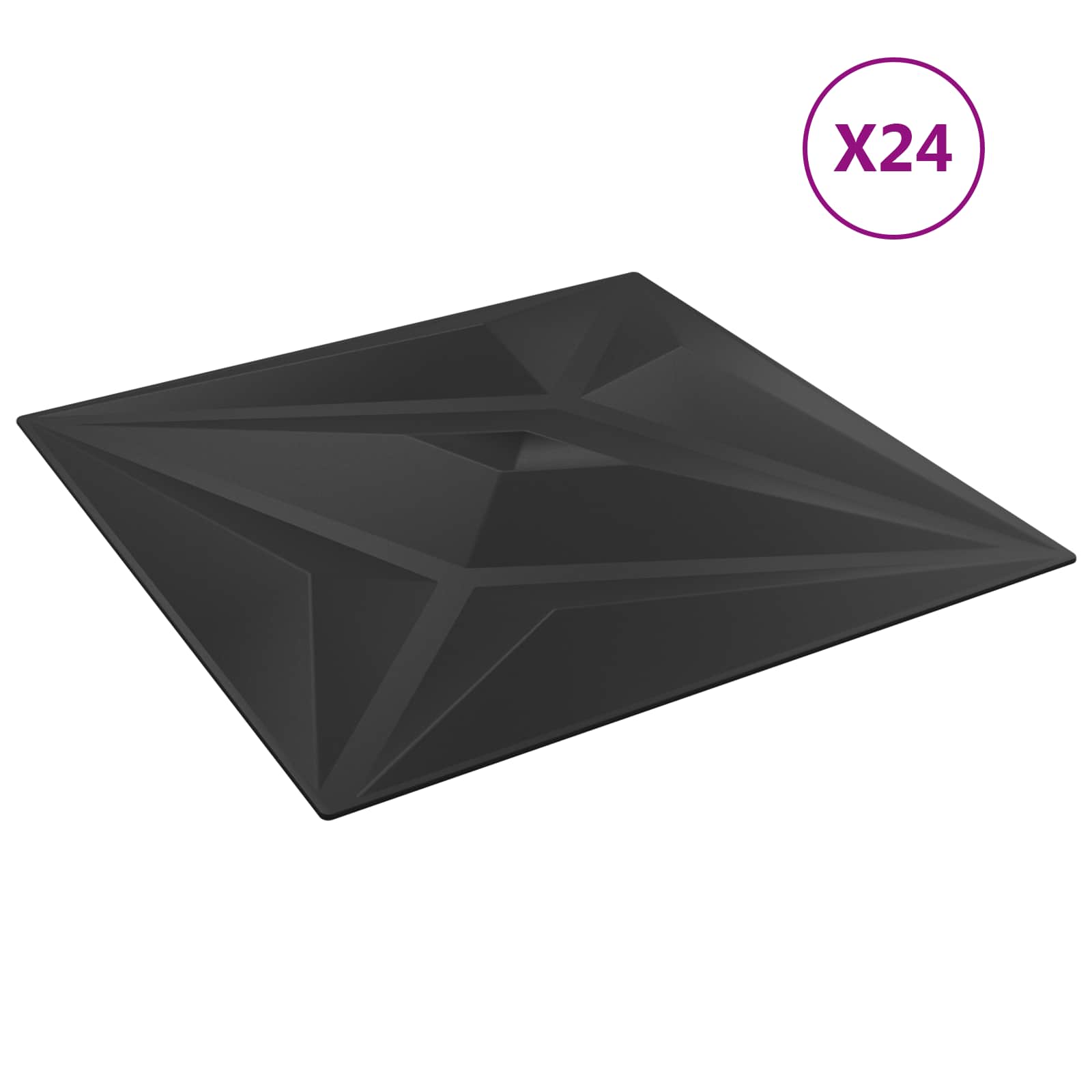 Wandpaneele 12 pcs Diamant Weiß 50 x 50 cm XPS Schaum