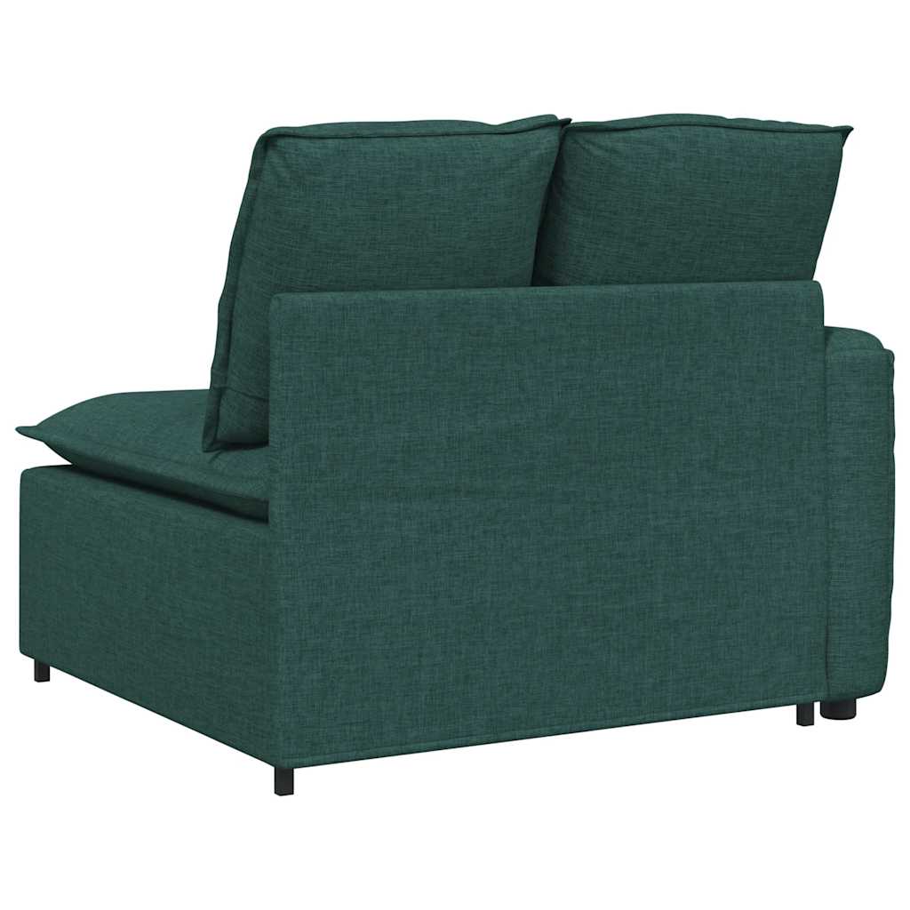 Modulares Sofa Endmodul mit Armlehne Kissen Hellgrau 100 cm