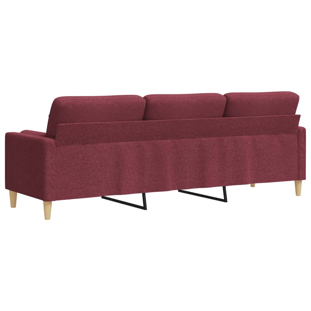 2-Sitzer-Sofa mit Zierkissen Braun 120 cm Stoff