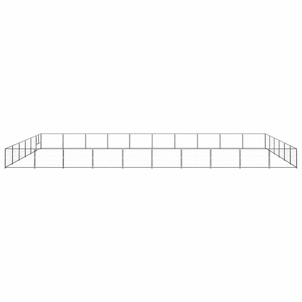 Hundezwinger Schwarz 4 m² Stahl