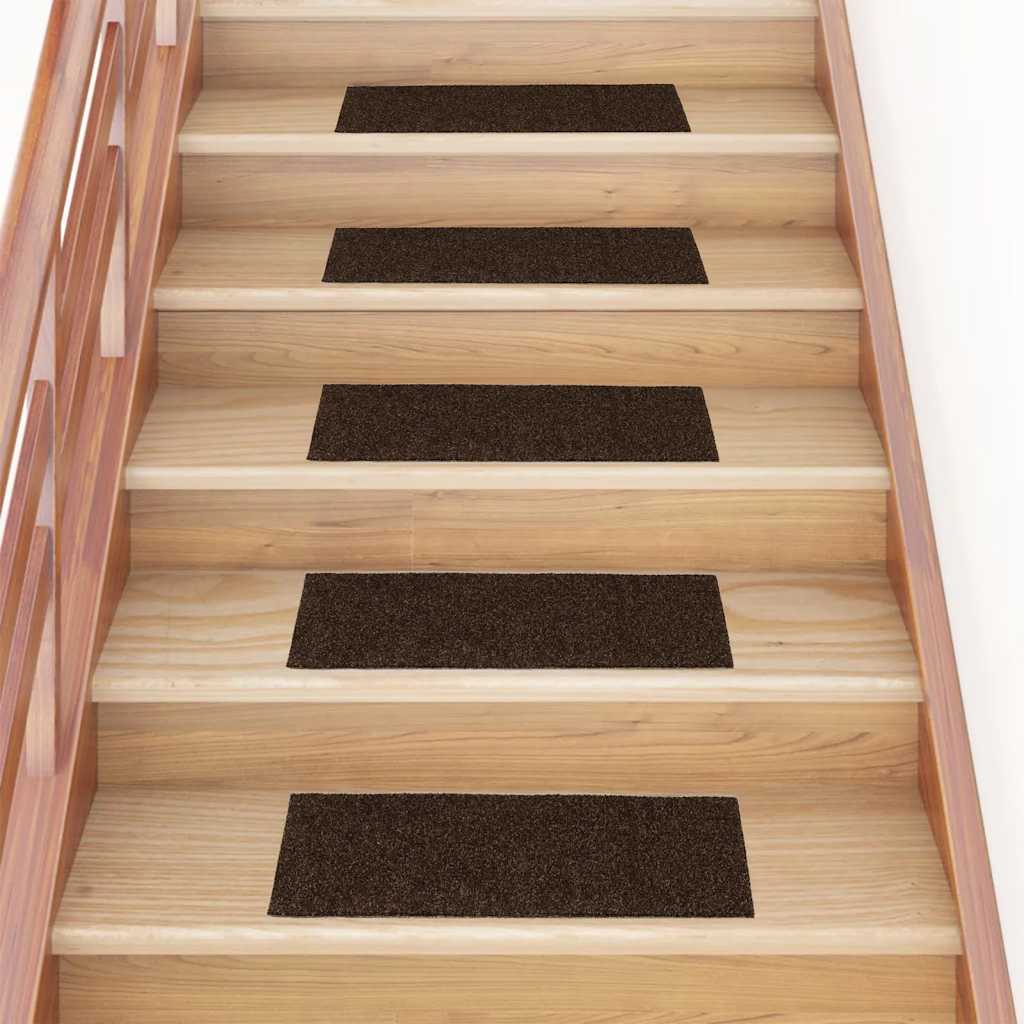 Stufenmatten Selbstklebend 15 Stk. 60x25 cm Hellbraun Rechteckig