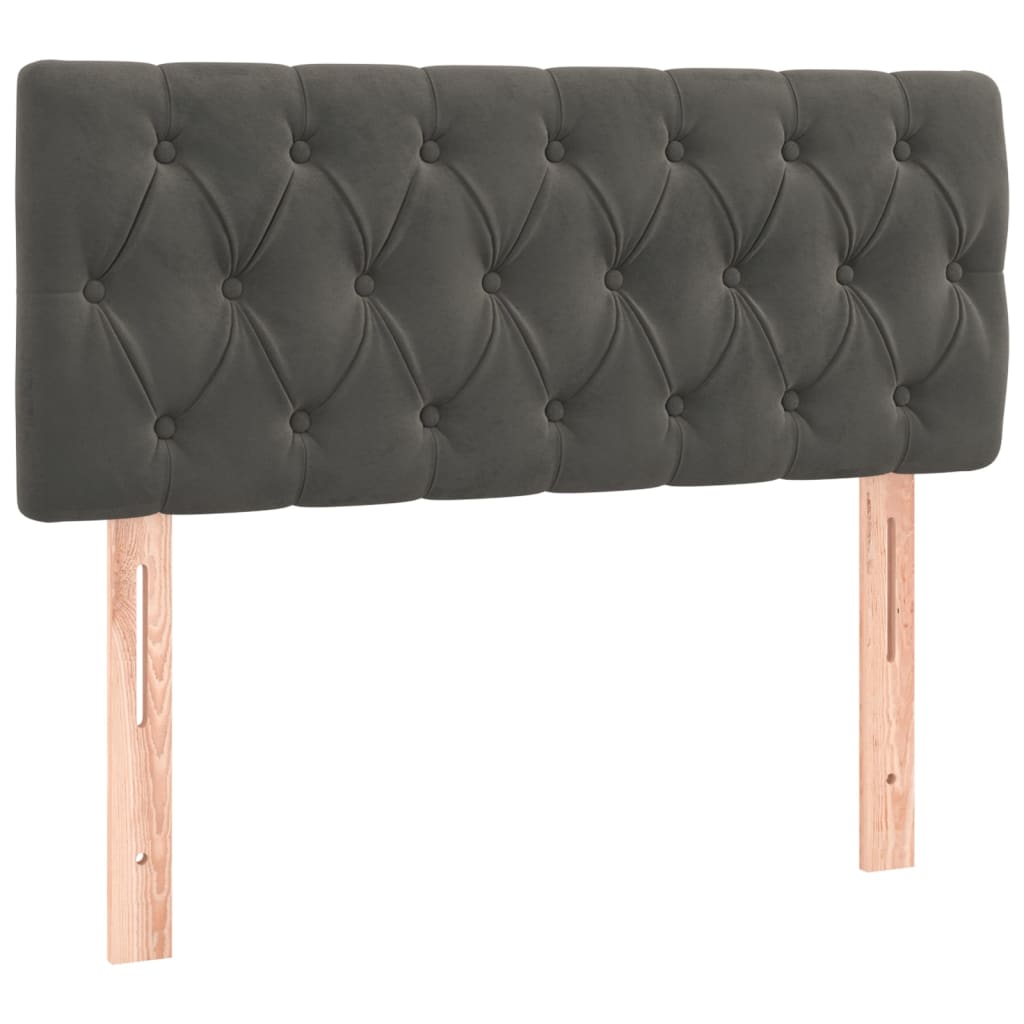 Kopfteil Hellgrau 80x7x118/128 cm Samt