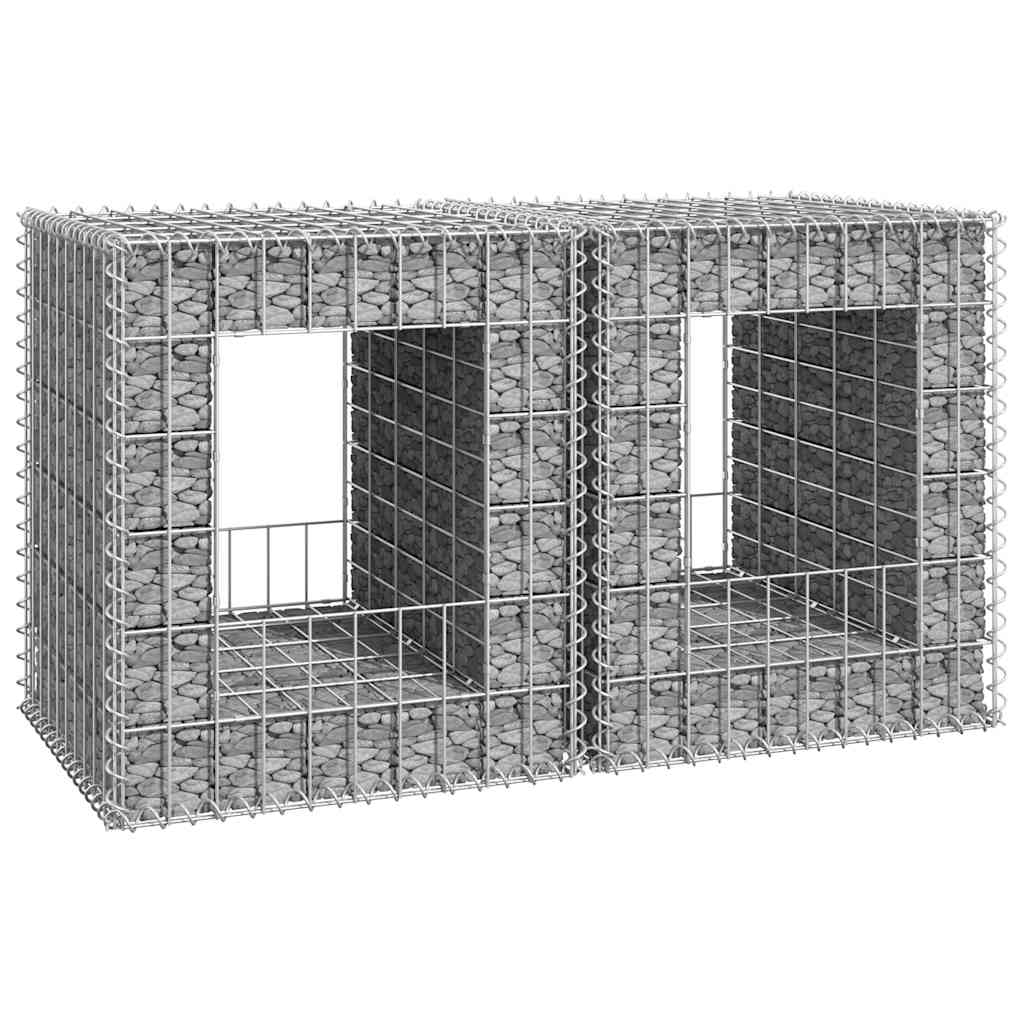 Gabionensäulen 2 Stk. 40x40x60 cm Eisen