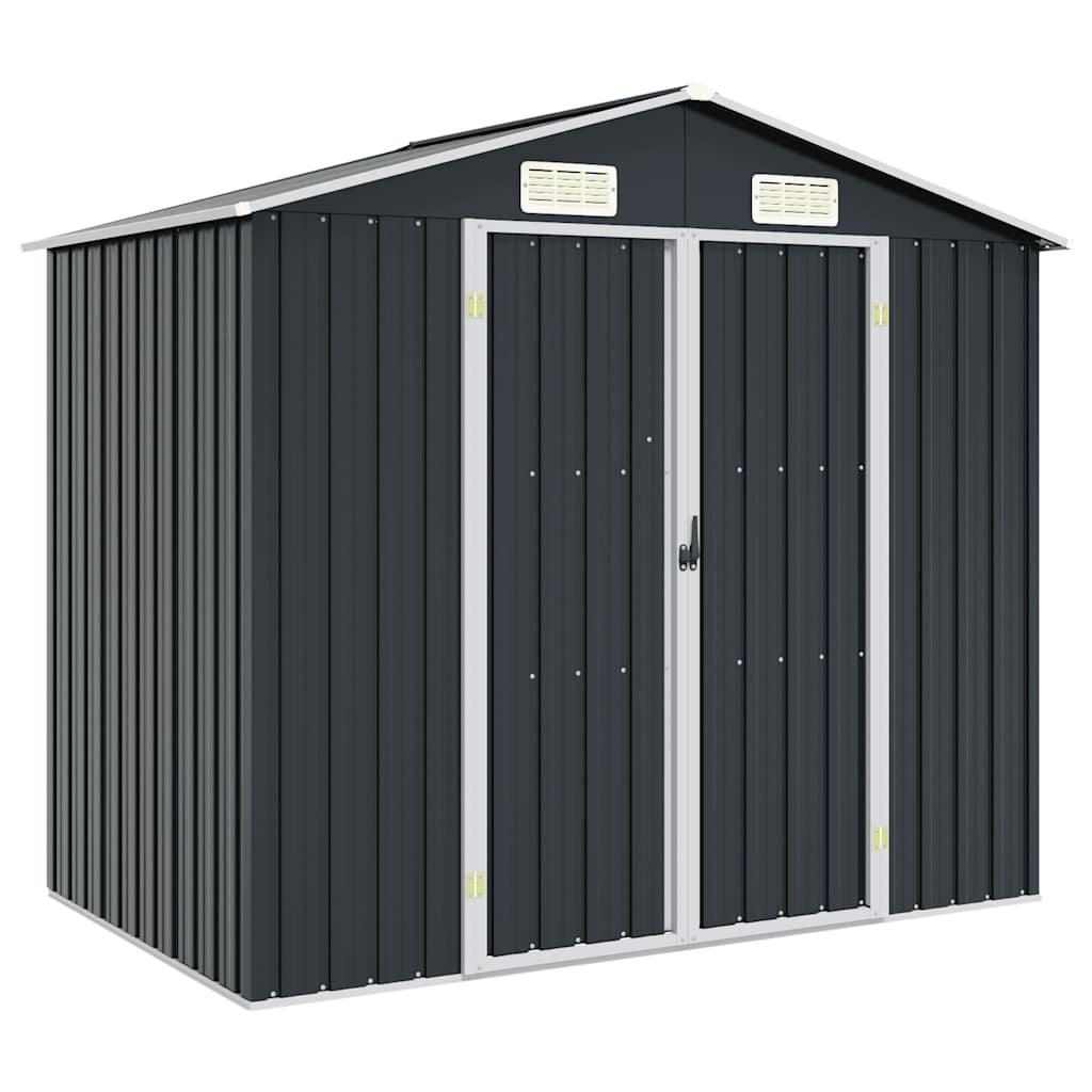 Gerätehaus Grün 205x129x183 cm Verzinkter Stahl