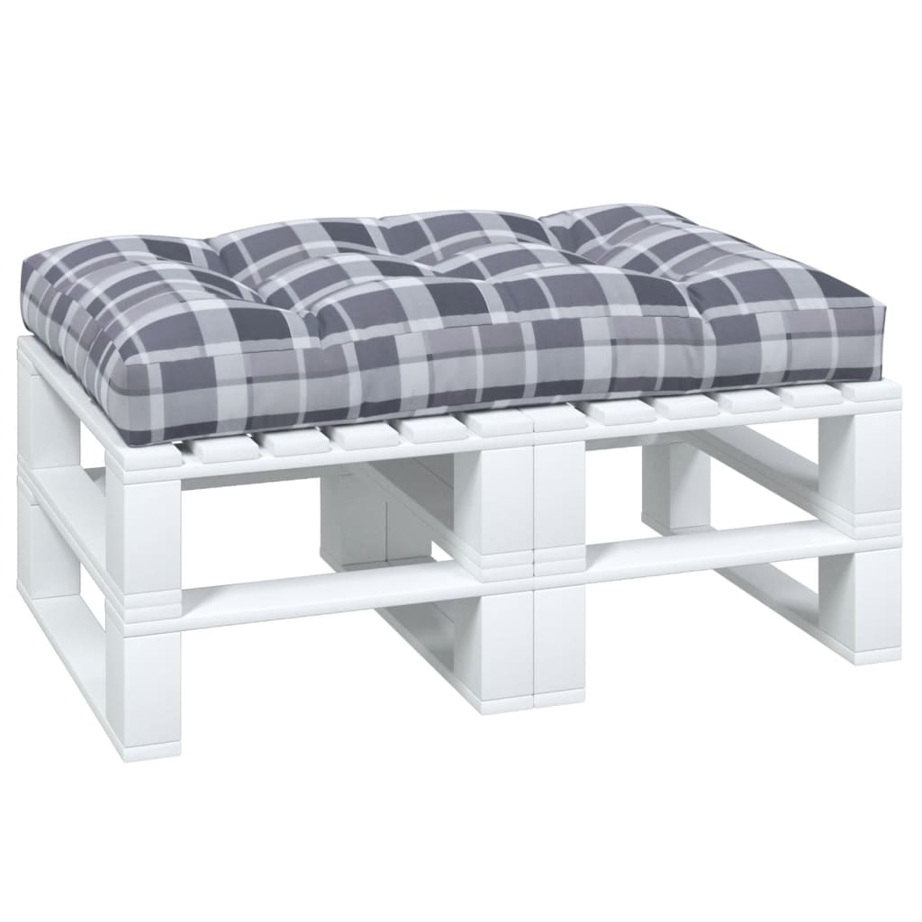 Palettenkissen 50x50x12 cm Grau Stoff