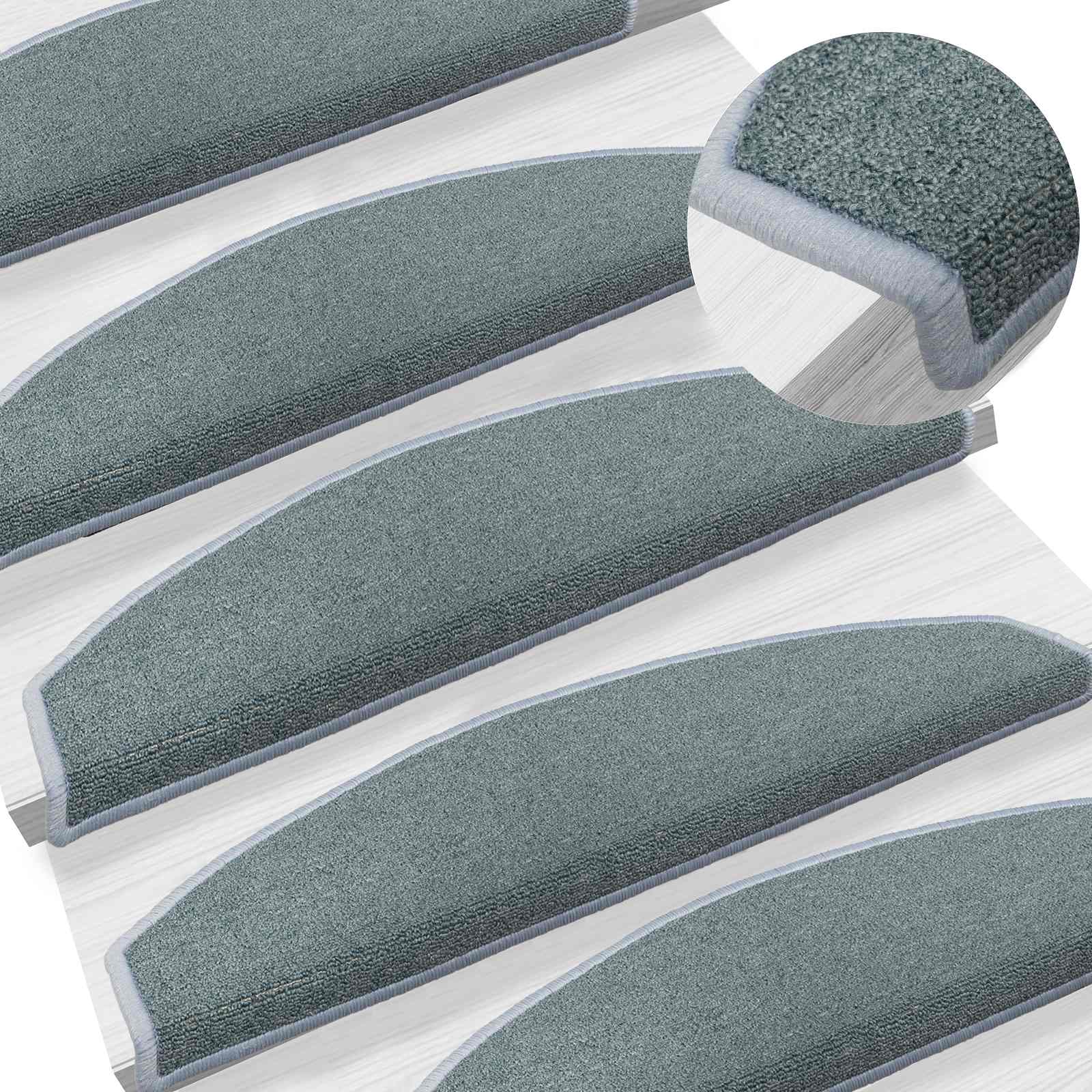 Stufenmatten 15 Stk. 56x17x3 cm Anthrazit Halbrund
