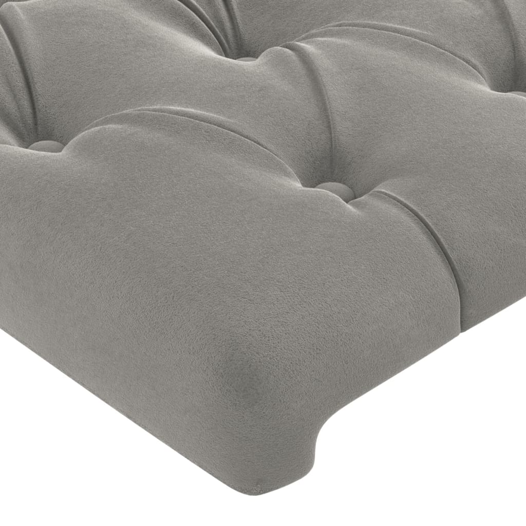 Kopfteil mit Ohren Dunkelblau 93x23x78/88 cm Samt