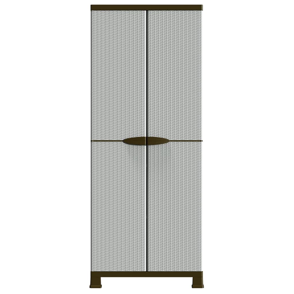 Kunststoffschrank 68x39x92 cm Rattan-Design
