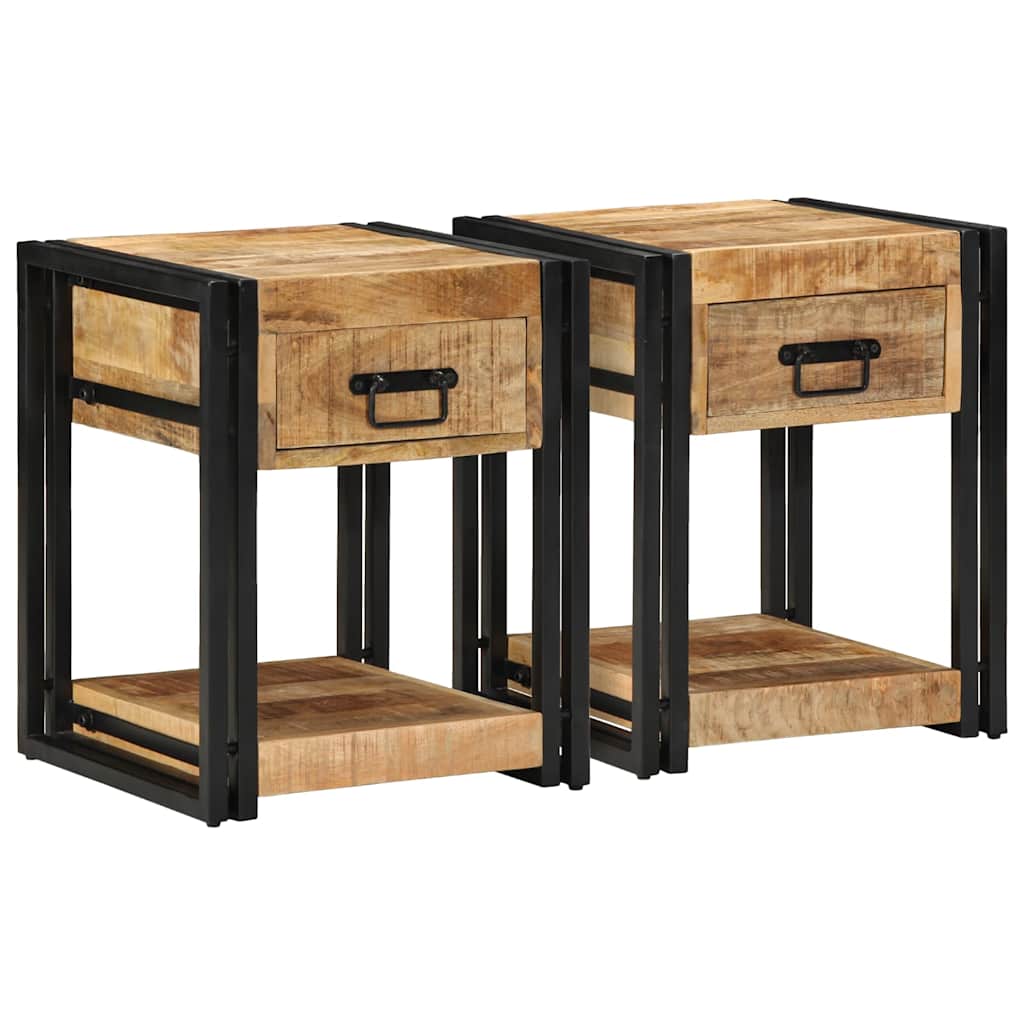 Nachttisch 40 x 35 x 50 cm Massives upgecyceltes Holz