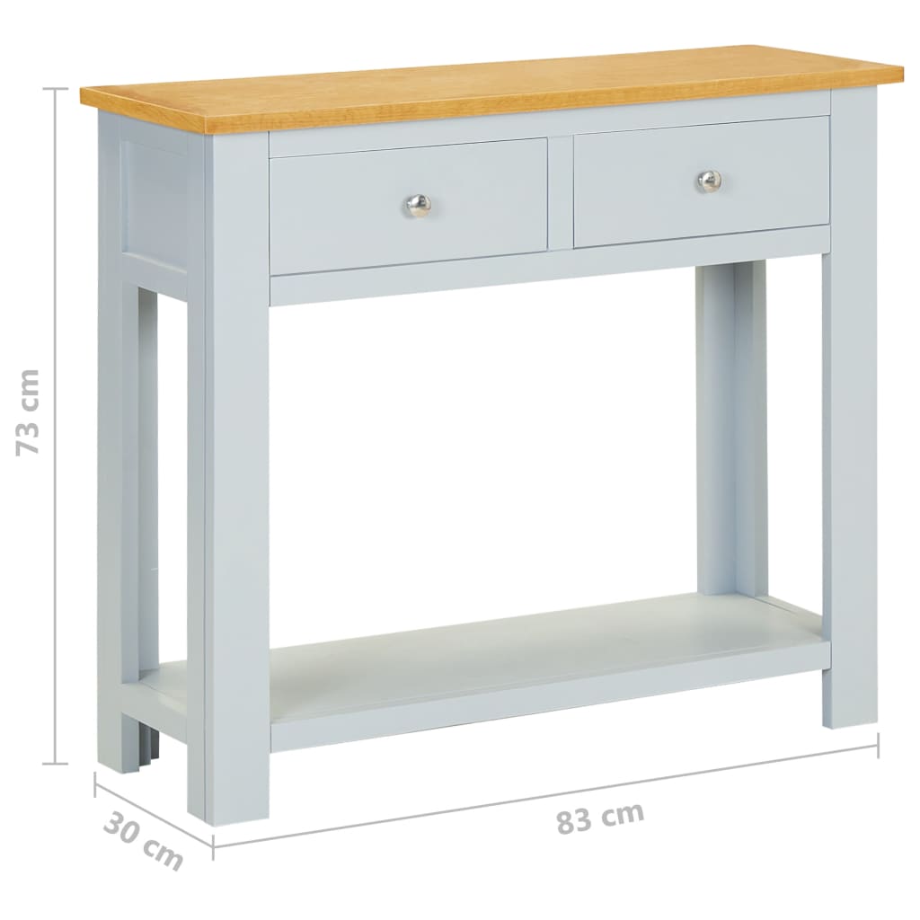 Konsolentisch 118x35x77 cm Massivholz Eiche