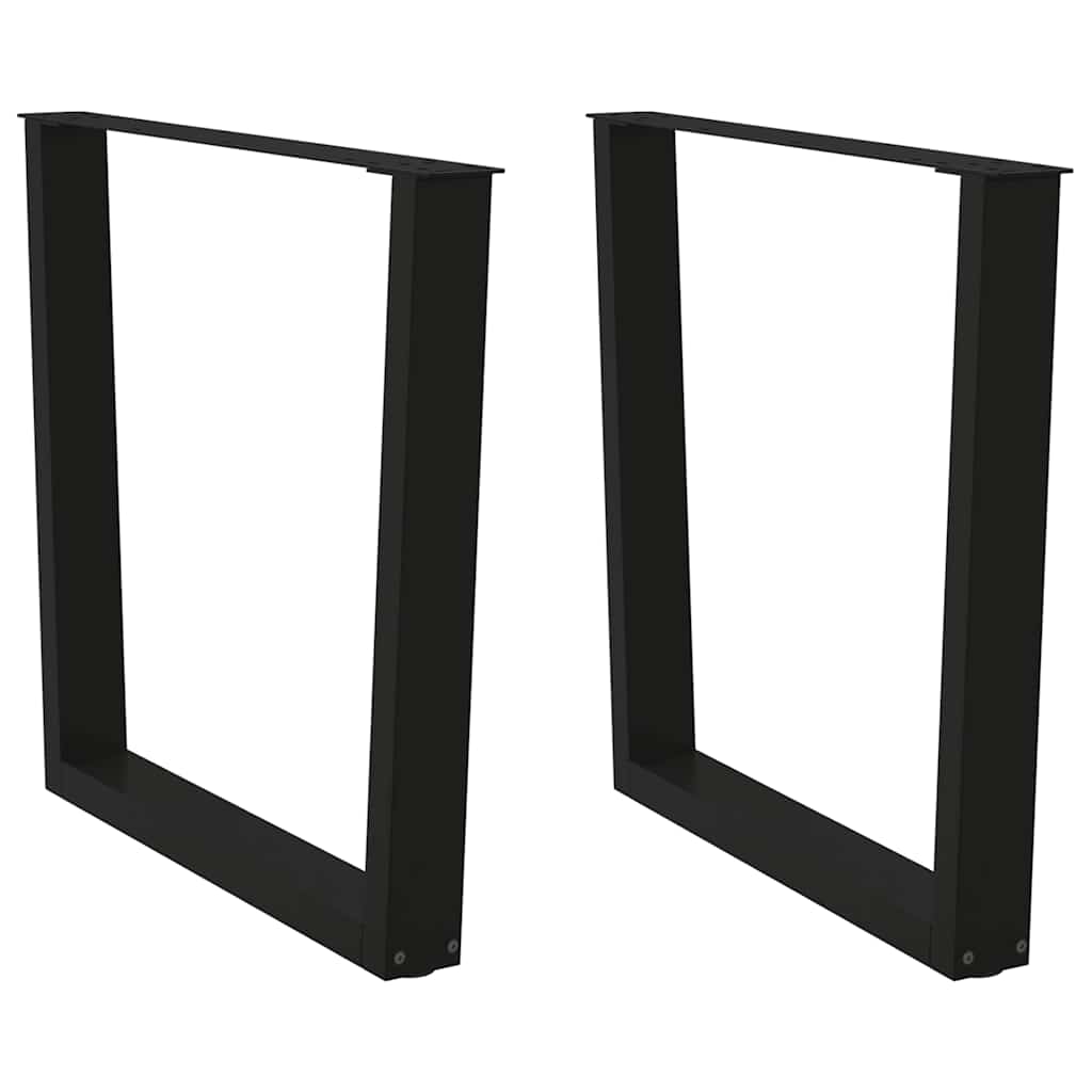 Couchtischbeine V-Form 2 Stück Schwarz 30x(30-31,3) cm Stahl