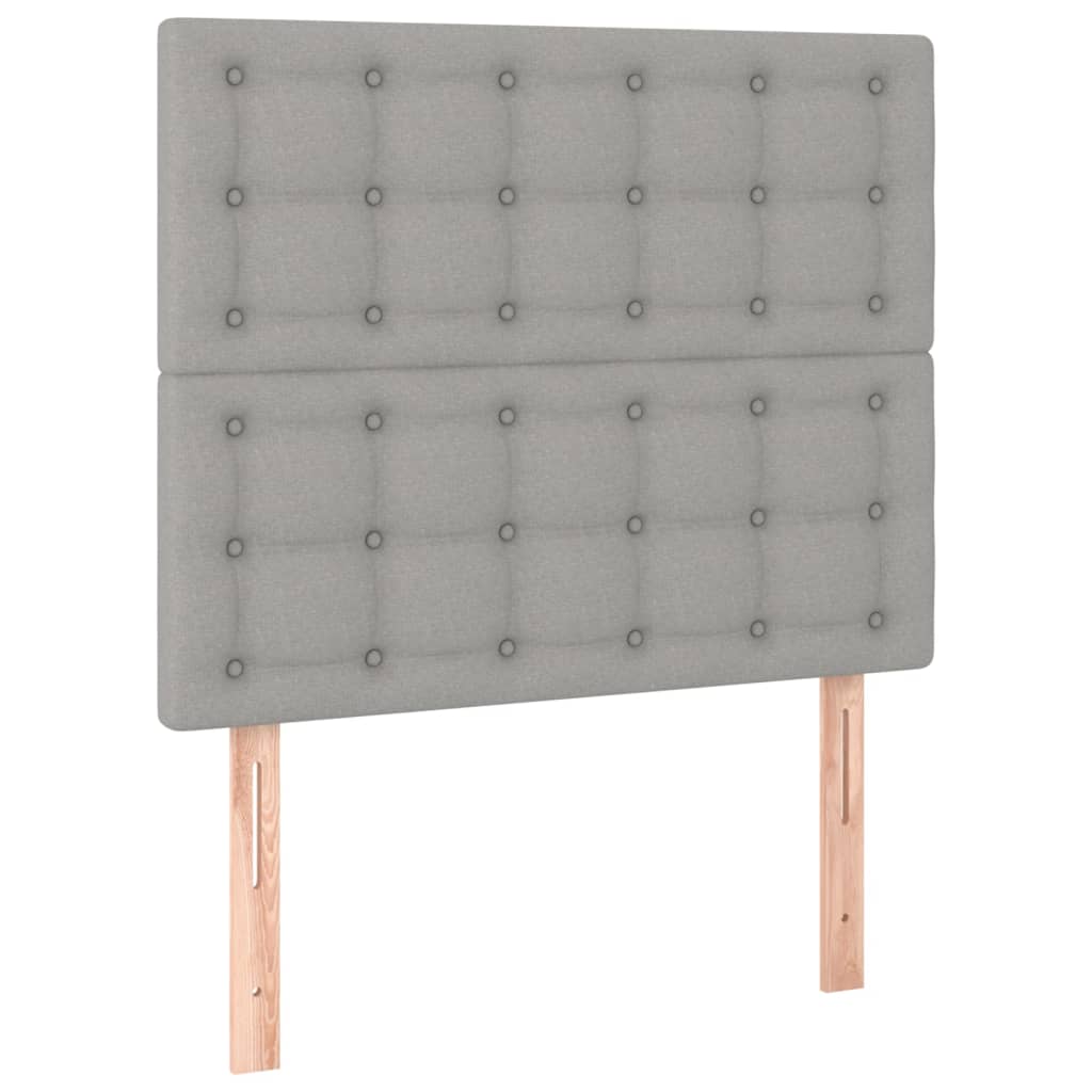 Kopfteil Hellgrau 80x5x118/128 cm Stoff