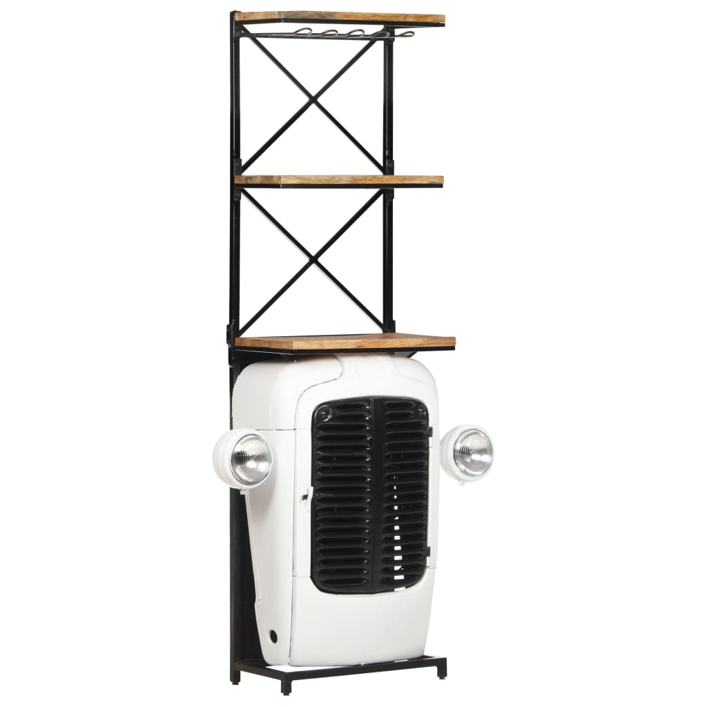 Traktor-Weinschrank 49x31x172 cm Mango Massivholz