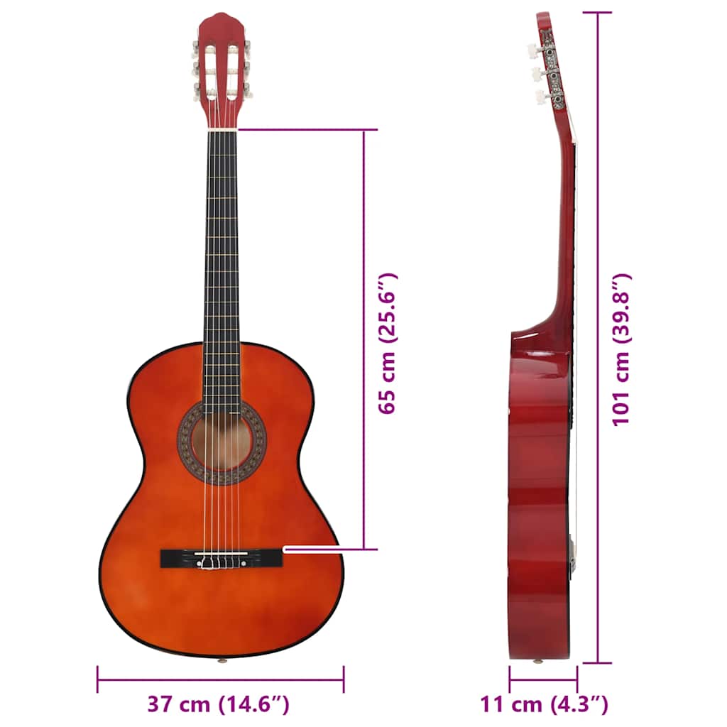 12.-tlg. Klassische Gitarre Set für Anfänger 4/4 39